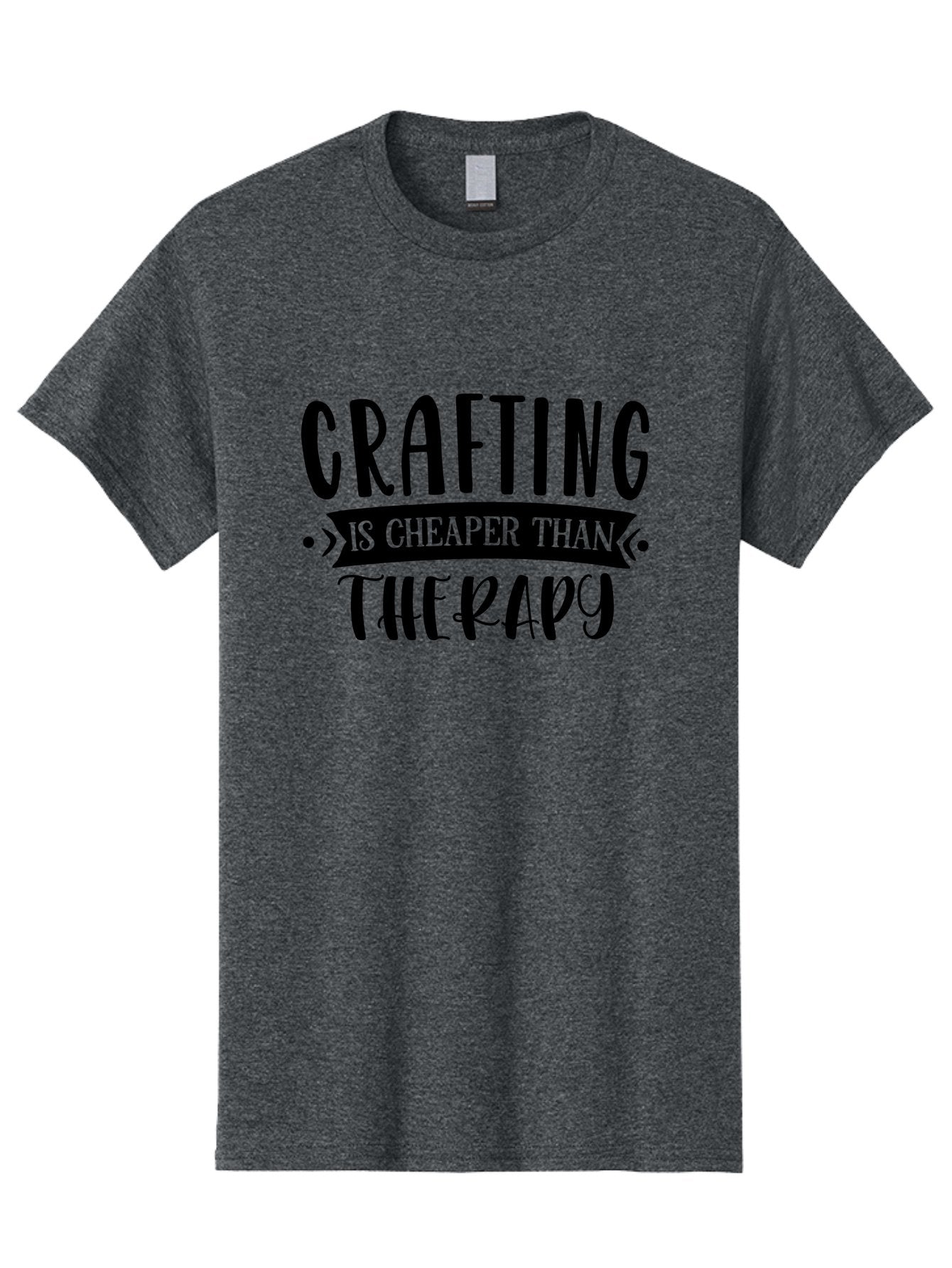 Crafting-Is-Cheaper-Than-Therapy Men'S Graphic Tee, 100% Cotton, Comfortable Casual Summer Wear, Machine Washable, Crafting Quotes, Therapy Alternatives, Creative Hobbies, Diy Inspiration, Handmade Crafts, Mental Health, Crafting Community, Aad376 6