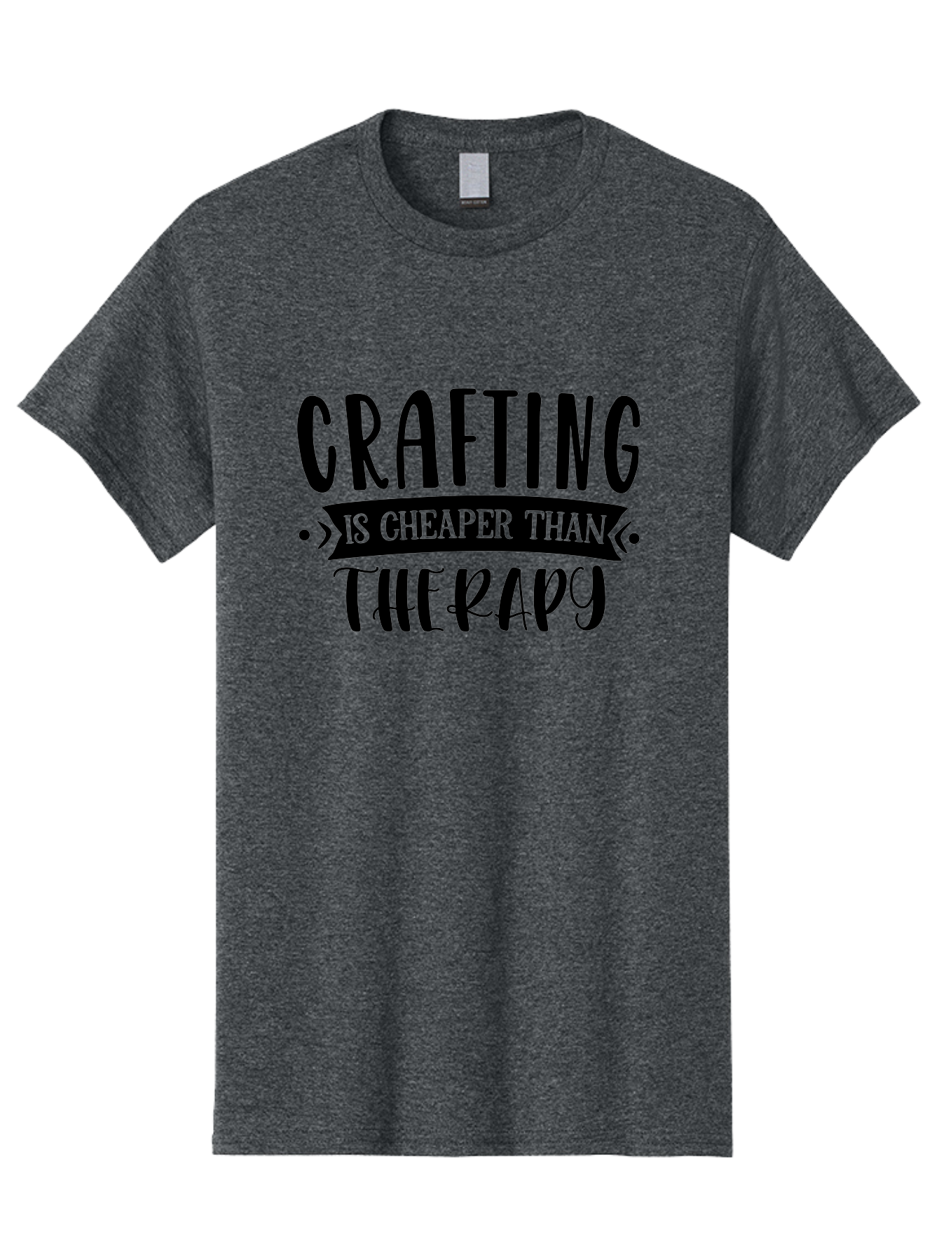 Crafting-Is-Cheaper-Than-Therapy Men'S Graphic Tee, 100% Cotton, Comfortable Casual Summer Wear, Machine Washable, Crafting Quotes, Therapy Alternatives, Creative Hobbies, Diy Inspiration, Handmade Crafts, Mental Health, Crafting Community, Aad376 13
