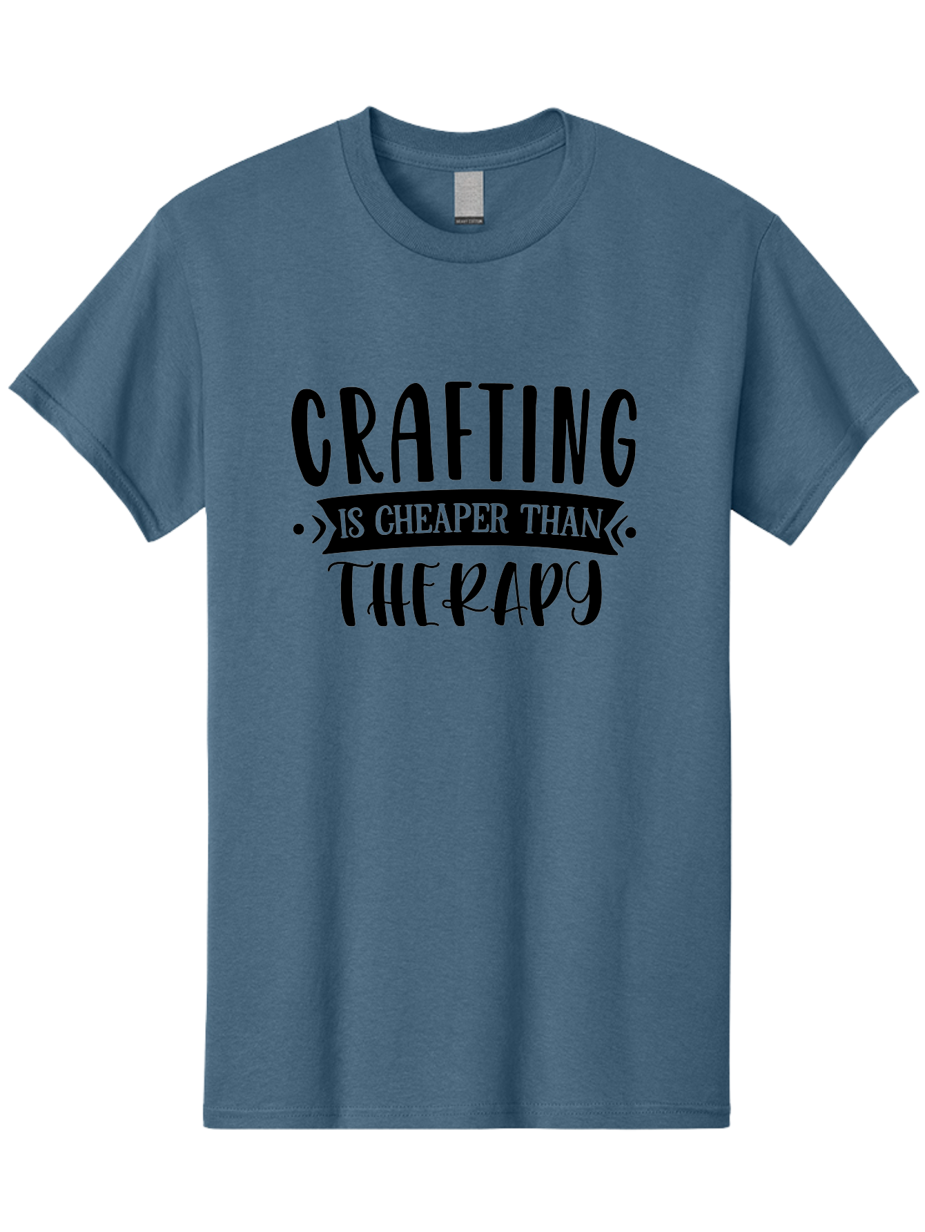 Crafting-Is-Cheaper-Than-Therapy Men'S Graphic Tee, 100% Cotton, Comfortable Casual Summer Wear, Machine Washable, Crafting Quotes, Therapy Alternatives, Creative Hobbies, Diy Inspiration, Handmade Crafts, Mental Health, Crafting Community, Aad376 27