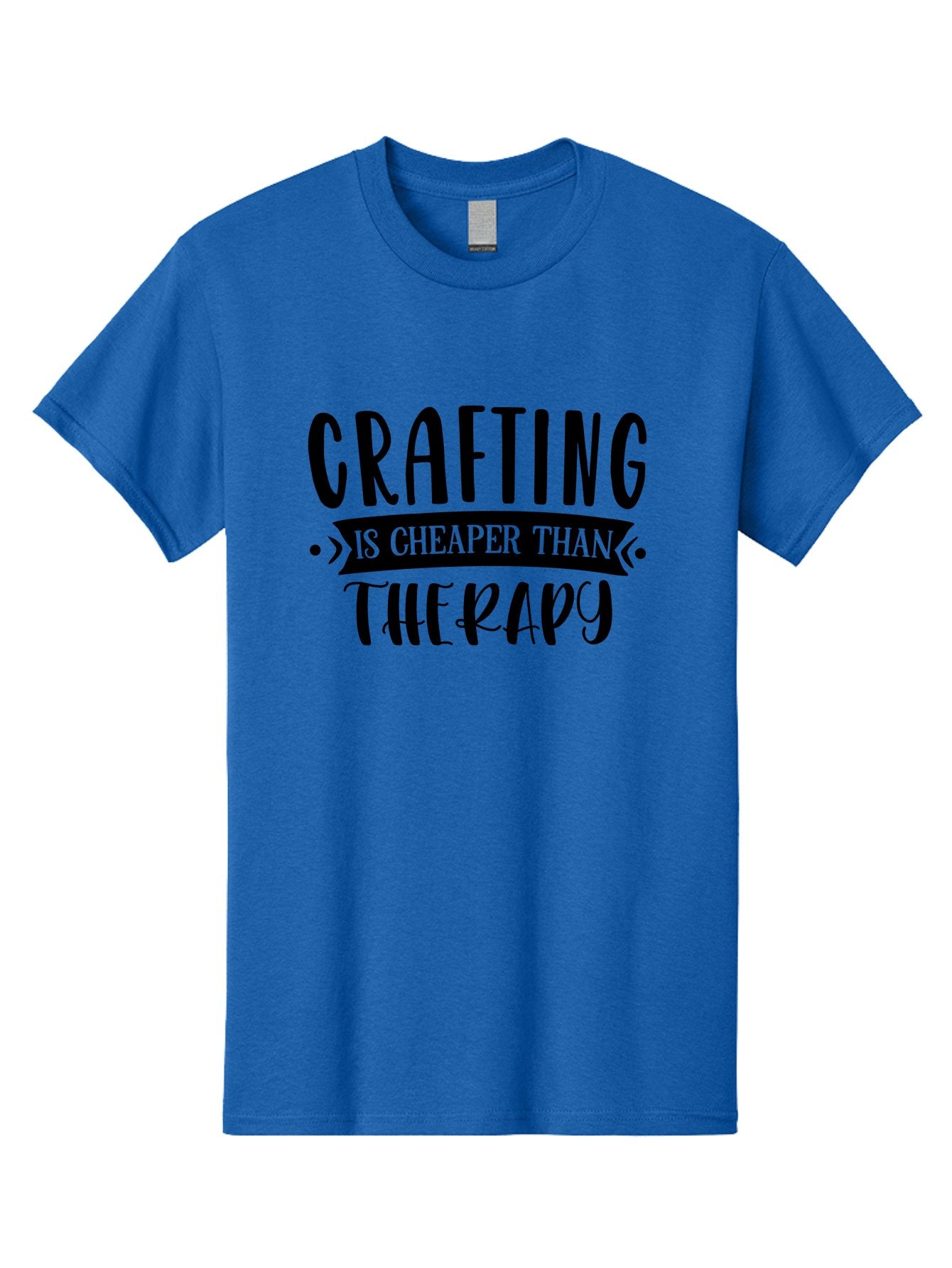 Crafting-Is-Cheaper-Than-Therapy Men'S Graphic Tee, 100% Cotton, Comfortable Casual Summer Wear, Machine Washable, Crafting Quotes, Therapy Alternatives, Creative Hobbies, Diy Inspiration, Handmade Crafts, Mental Health, Crafting Community, Aad376 12