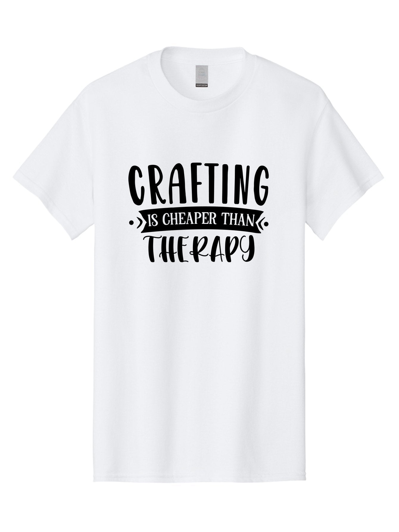 Crafting-Is-Cheaper-Than-Therapy Men'S Graphic Tee, 100% Cotton, Comfortable Casual Summer Wear, Machine Washable, Crafting Quotes, Therapy Alternatives, Creative Hobbies, Diy Inspiration, Handmade Crafts, Mental Health, Crafting Community, Aad376 3
