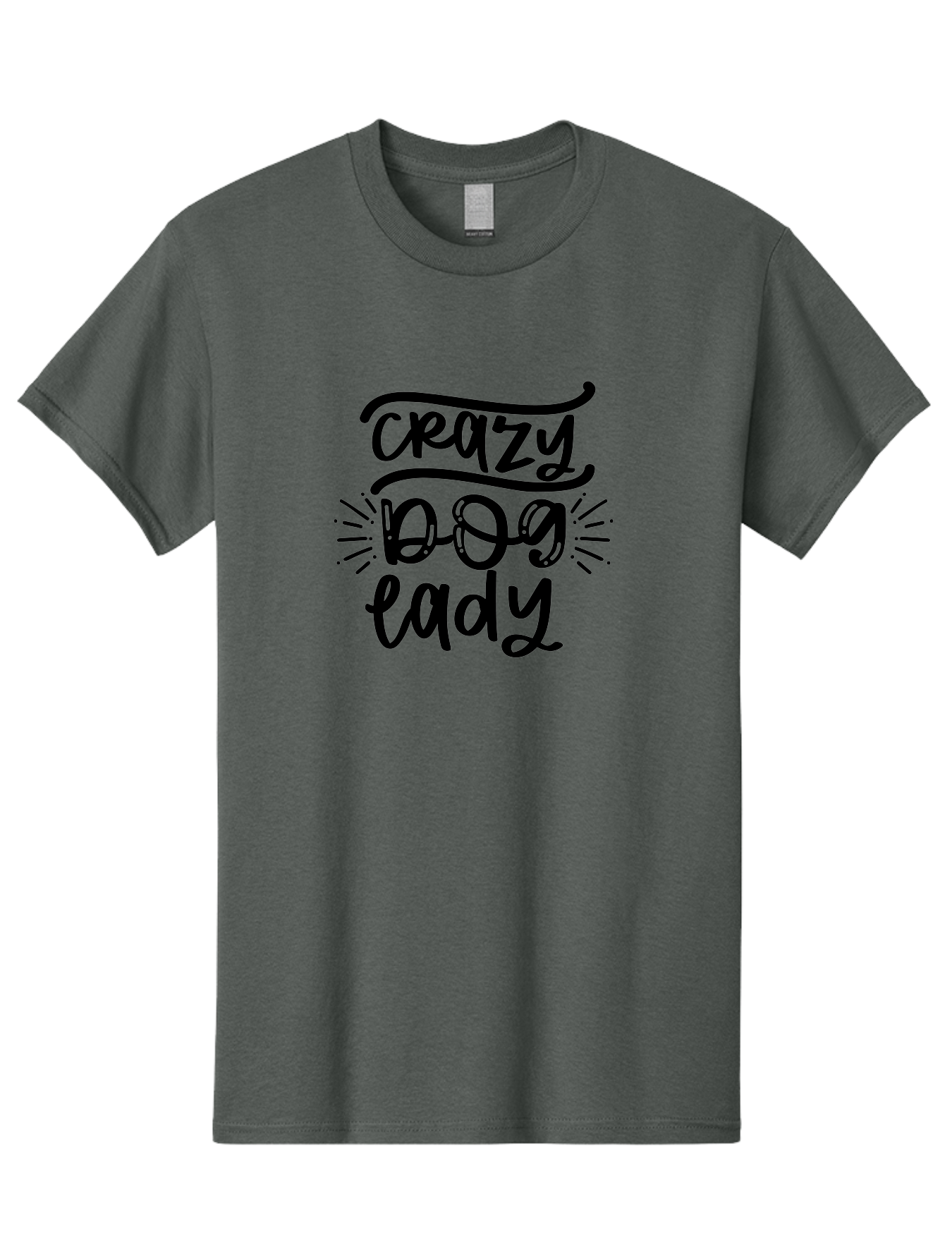 Crazy-Dog-Lady-1 Men'S Graphic Tee, 100% Cotton, Comfortable Casual Summer Wear, Machine Washable, Crazy Dog Lady, Dog Lover Quote, Funny Dog Saying, Dog Mom Phrase, Paw Print Design, Dog Enthusiast, Pet Lover Gift, Quirky Dog Quote Aad377