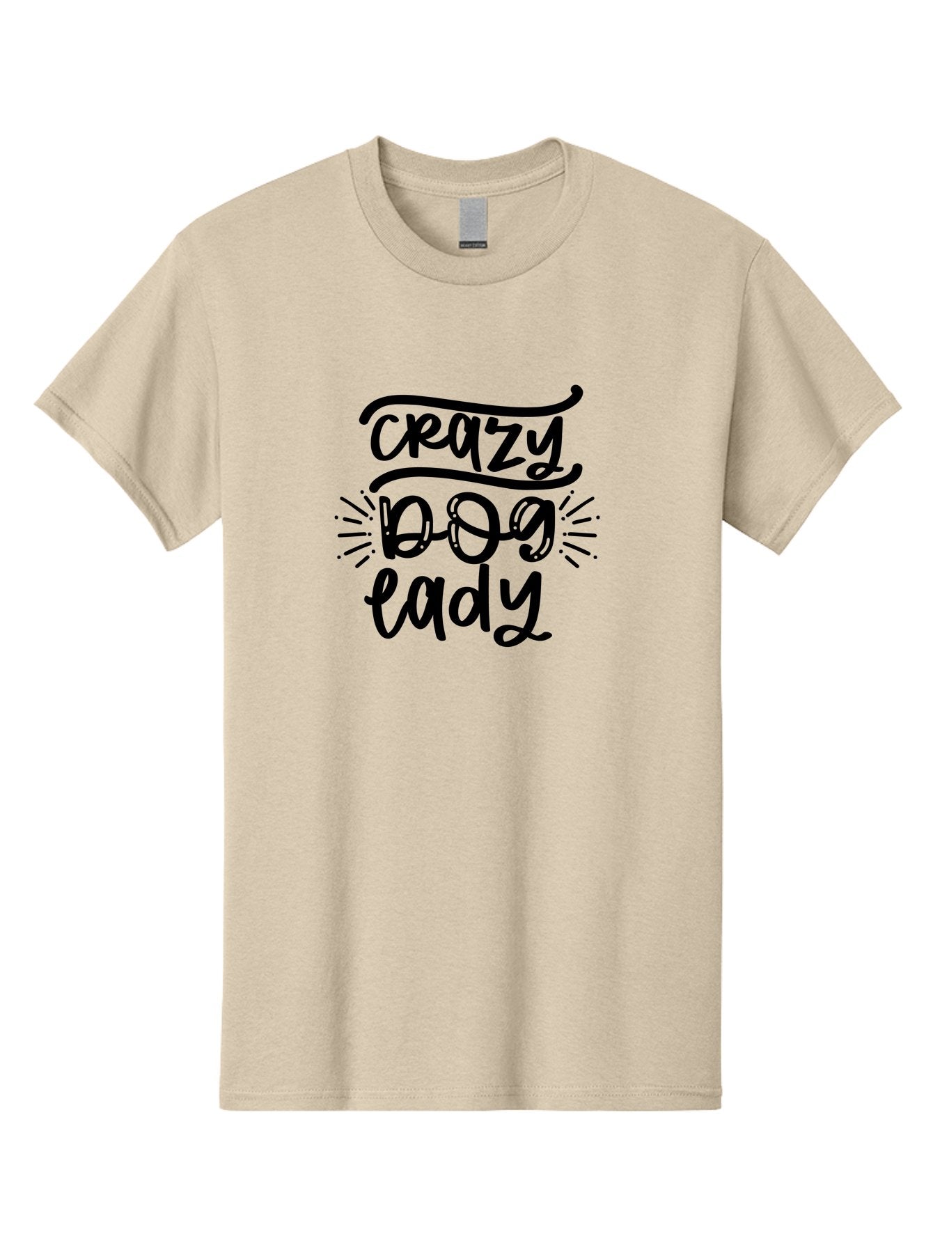 Crazy-Dog-Lady-1 Men'S Graphic Tee, 100% Cotton, Comfortable Casual Summer Wear, Machine Washable, Crazy Dog Lady, Dog Lover Quote, Funny Dog Saying, Dog Mom Phrase, Paw Print Design, Dog Enthusiast, Pet Lover Gift, Quirky Dog Quote Aad377