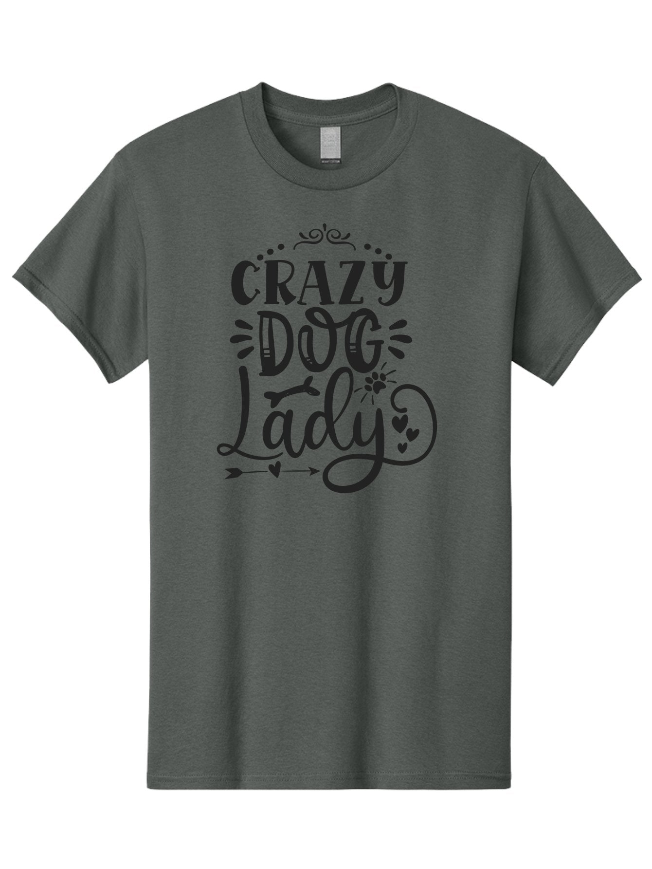 Crazy-Dog-Lady Men'S Graphic Tee, 100% Cotton, Comfortable Casual Summer Wear, Machine Washable, Dog Lady, Crazy Dog Lady, Dog Lover, Dog Mom, Pet Owner, Dog Enthusiast, Dog Gifts, Dog Apparel, Dog Accessories Aad378 4