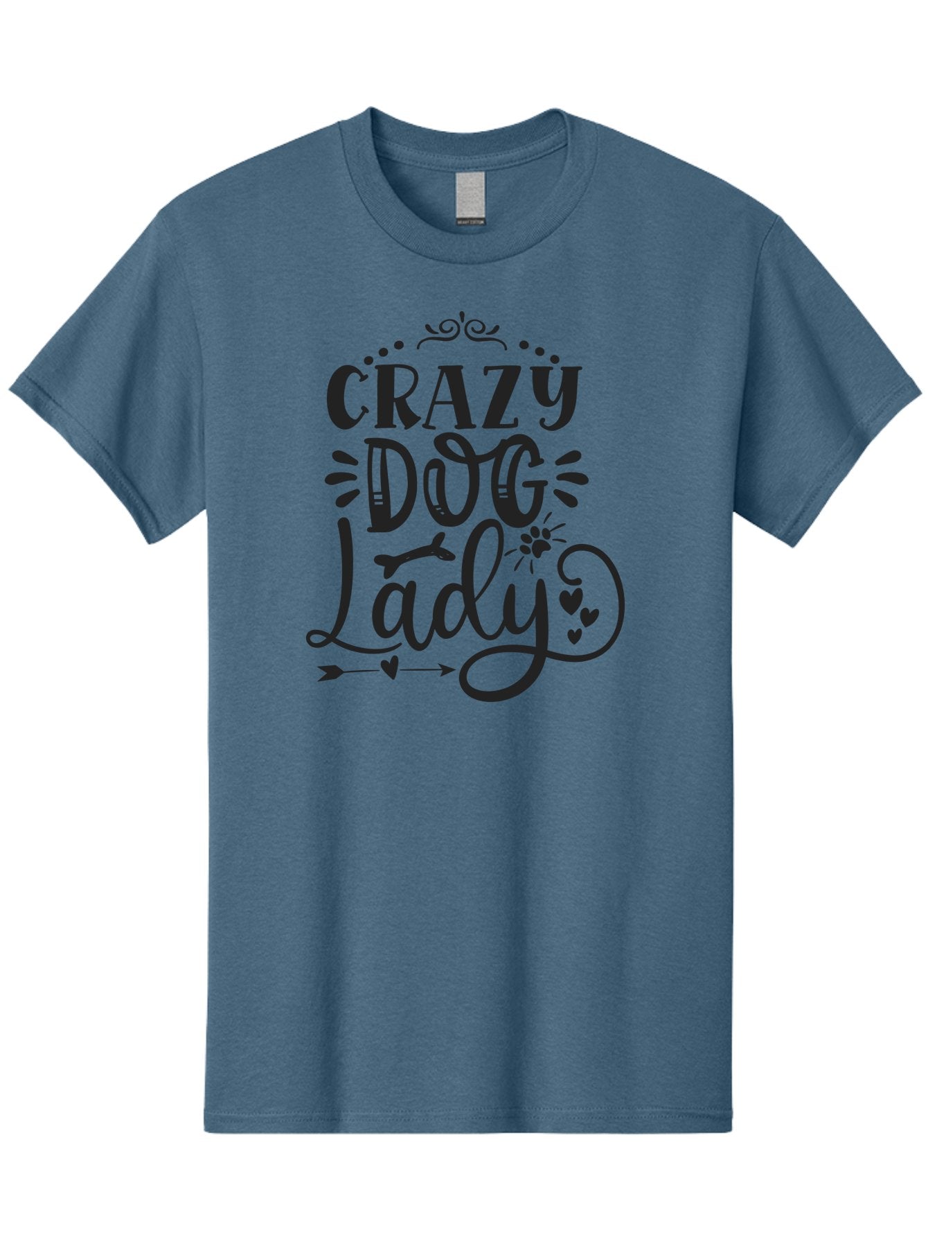 Crazy-Dog-Lady Men'S Graphic Tee, 100% Cotton, Comfortable Casual Summer Wear, Machine Washable, Dog Lady, Crazy Dog Lady, Dog Lover, Dog Mom, Pet Owner, Dog Enthusiast, Dog Gifts, Dog Apparel, Dog Accessories Aad378 3