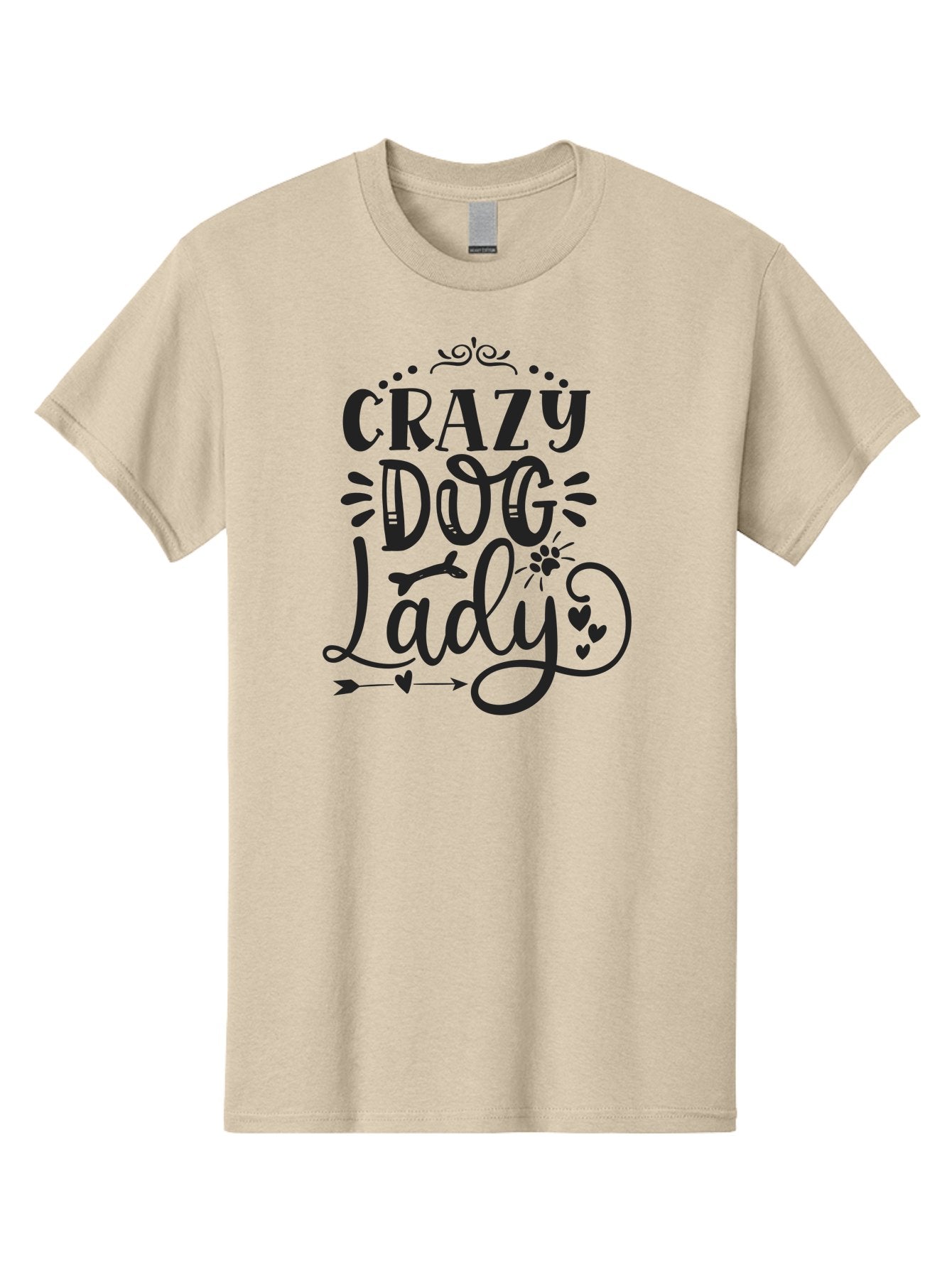 Crazy-Dog-Lady Men'S Graphic Tee, 100% Cotton, Comfortable Casual Summer Wear, Machine Washable, Dog Lady, Crazy Dog Lady, Dog Lover, Dog Mom, Pet Owner, Dog Enthusiast, Dog Gifts, Dog Apparel, Dog Accessories Aad378 9