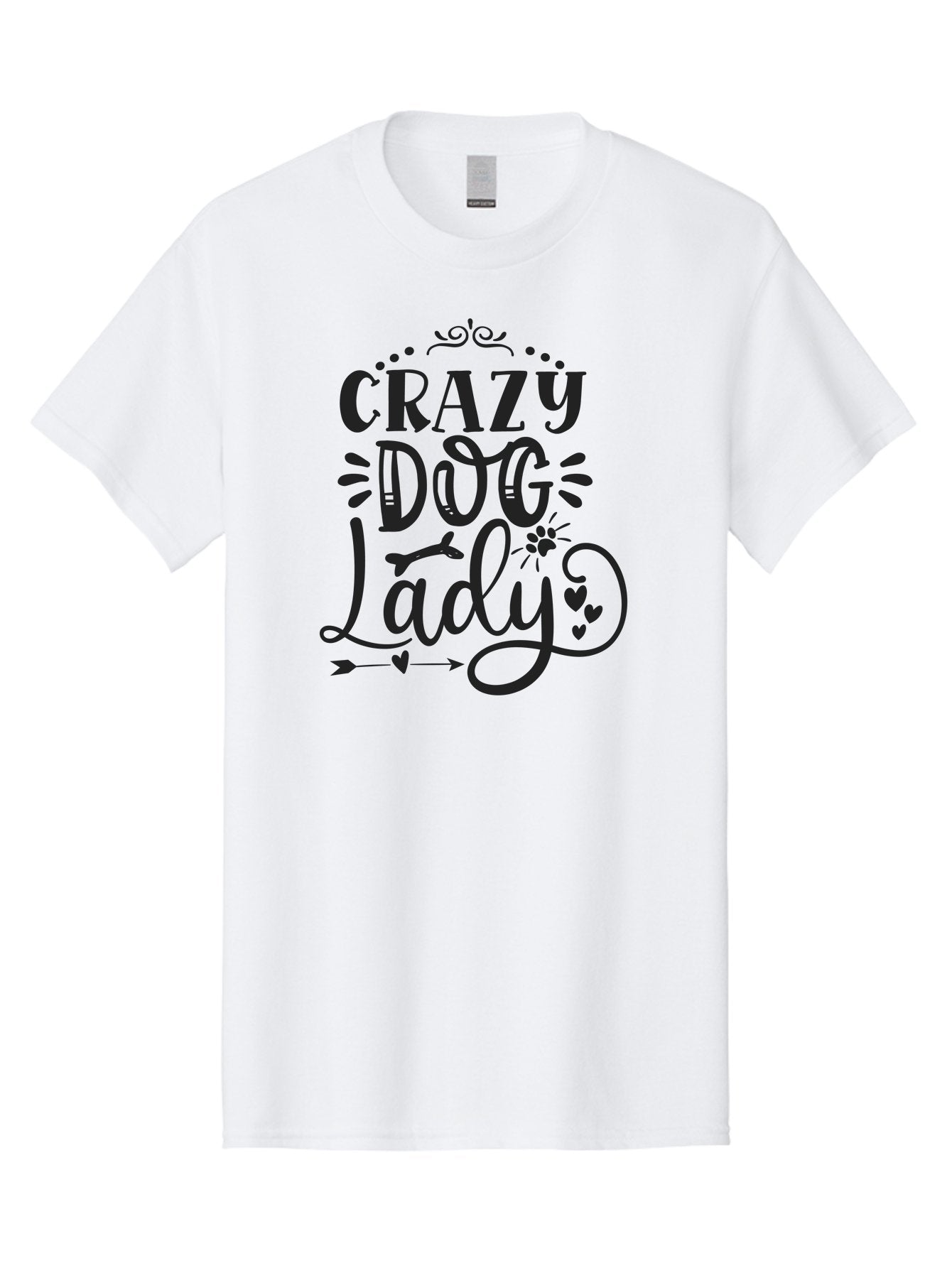 Crazy-Dog-Lady Men'S Graphic Tee, 100% Cotton, Comfortable Casual Summer Wear, Machine Washable, Dog Lady, Crazy Dog Lady, Dog Lover, Dog Mom, Pet Owner, Dog Enthusiast, Dog Gifts, Dog Apparel, Dog Accessories Aad378 6