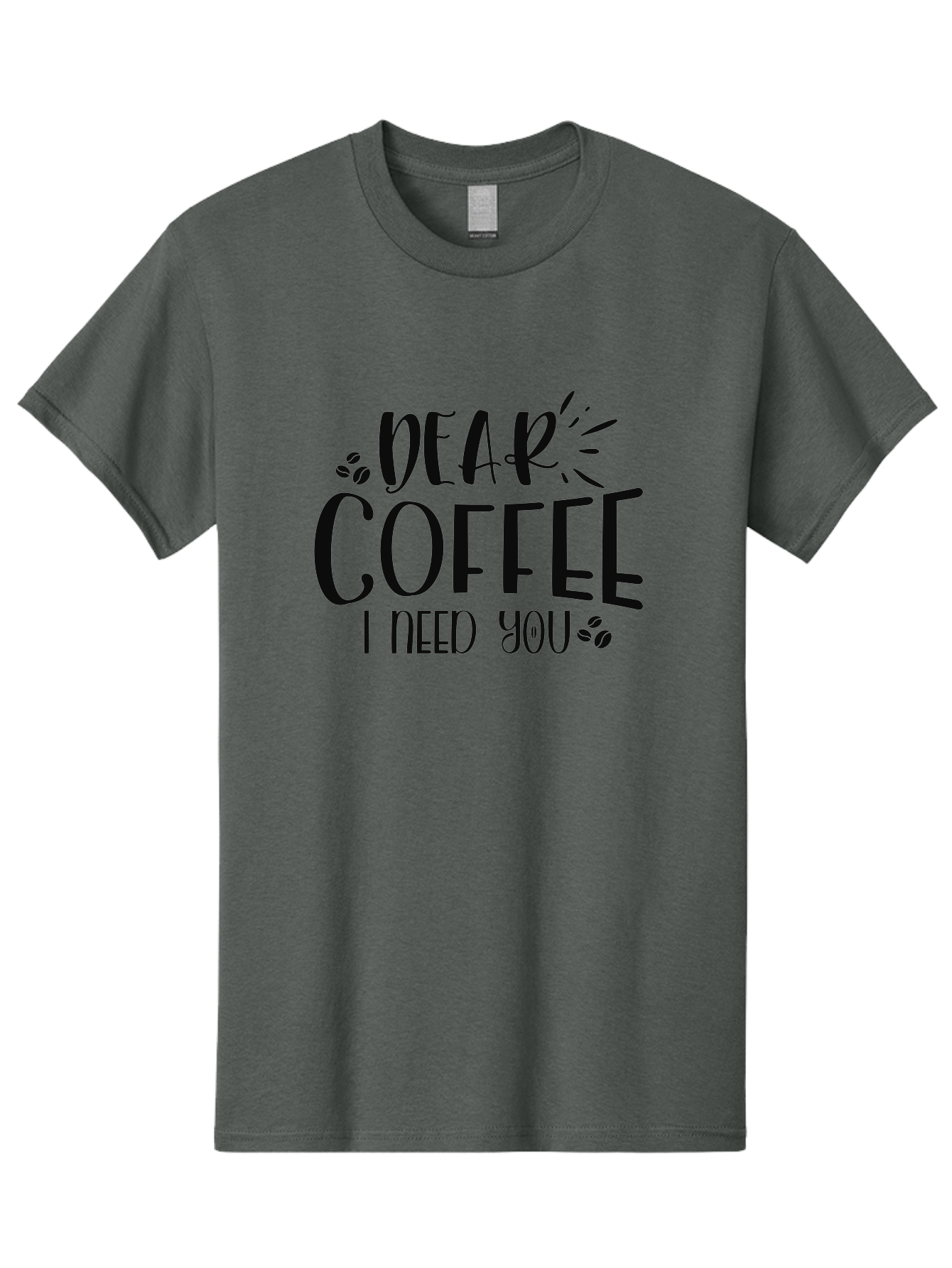 Dear-Coffee-I-Need-You Men'S Graphic Tee, 100% Cotton, Comfortable Casual Summer Wear, Machine Washable, Coffee Lover Quote, Coffee Dependency, Coffee Addiction, Morning Coffee, Coffee Motivation, Coffee Love, Coffee Needs Aad380 27