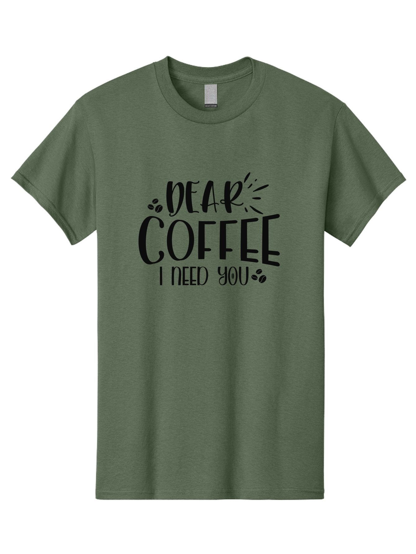 Dear-Coffee-I-Need-You Men'S Graphic Tee, 100% Cotton, Comfortable Casual Summer Wear, Machine Washable, Coffee Lover Quote, Coffee Dependency, Coffee Addiction, Morning Coffee, Coffee Motivation, Coffee Love, Coffee Needs Aad380 8