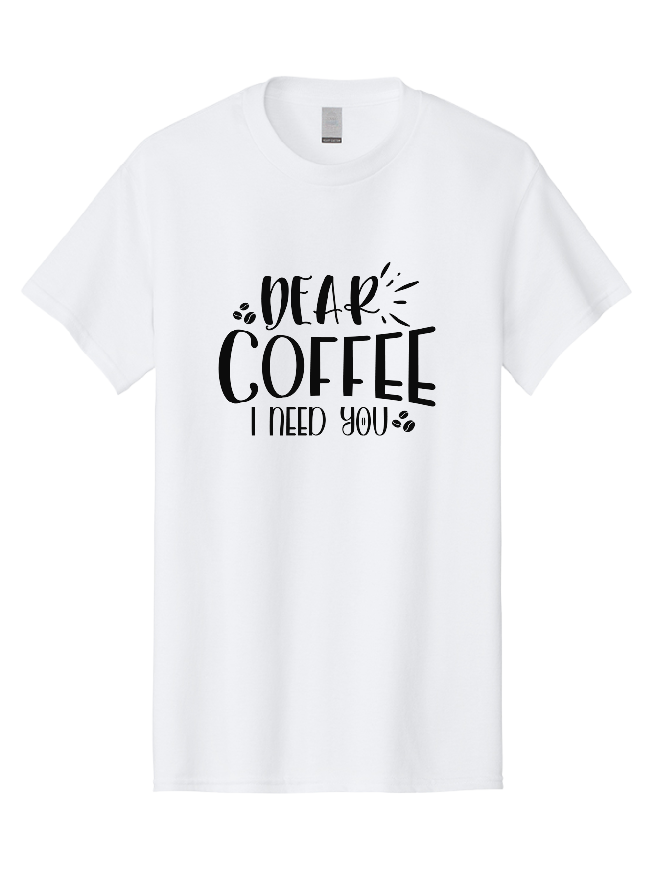 Dear-Coffee-I-Need-You Men'S Graphic Tee, 100% Cotton, Comfortable Casual Summer Wear, Machine Washable, Coffee Lover Quote, Coffee Dependency, Coffee Addiction, Morning Coffee, Coffee Motivation, Coffee Love, Coffee Needs Aad380 17