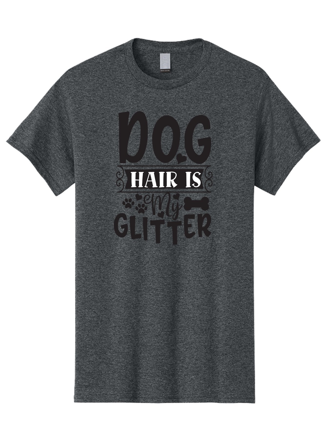 Dog-Hair-Is-My-Glitter Men'S Graphic Tee, 100% Cotton, Comfortable Casual Summer Wear, Machine Washable, Dog Hair, Dog Lovers, Dog Owners, Pet Hair, Pet Owners, Dog Mom, Dog Dad, Funny Dog Quotes, Dog Humor, Dog Quotes Aad383
