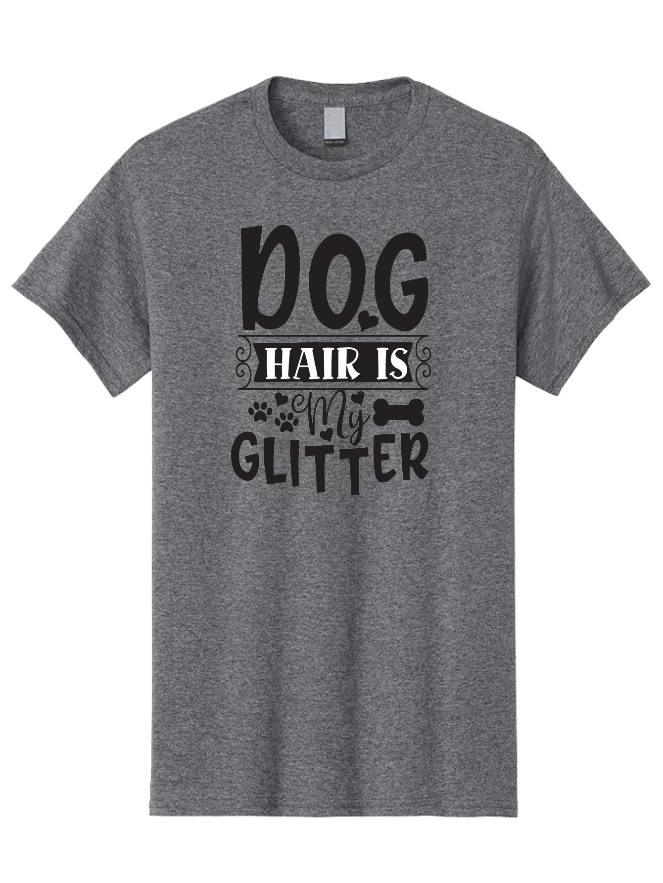 Dog-Hair-Is-My-Glitter Men'S Graphic Tee, 100% Cotton, Comfortable Casual Summer Wear, Machine Washable, Dog Hair, Dog Lovers, Dog Owners, Pet Hair, Pet Owners, Dog Mom, Dog Dad, Funny Dog Quotes, Dog Humor, Dog Quotes Aad383 23