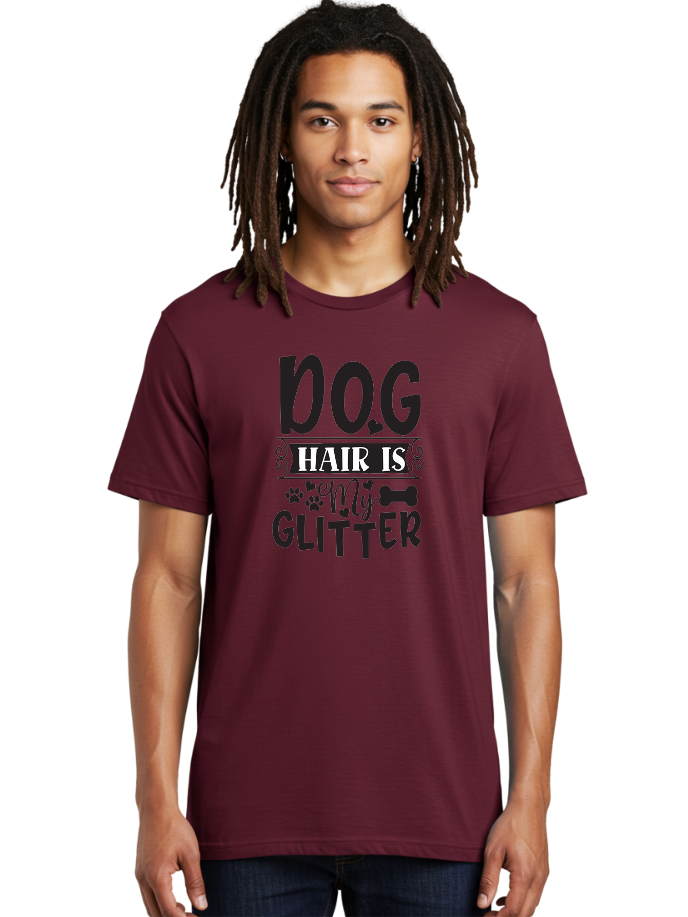Dog-Hair-Is-My-Glitter Men'S Graphic Tee, 100% Cotton, Comfortable Casual Summer Wear, Machine Washable, Dog Hair, Dog Lovers, Dog Owners, Pet Hair, Pet Owners, Dog Mom, Dog Dad, Funny Dog Quotes, Dog Humor, Dog Quotes Aad383 12