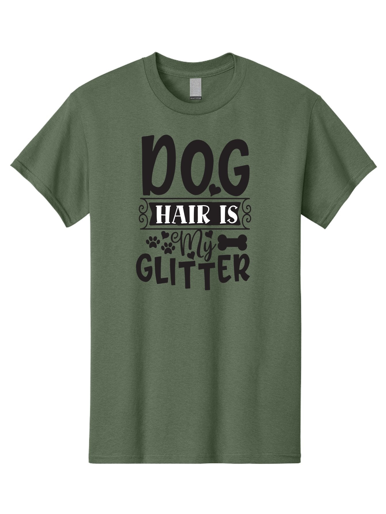 Dog-Hair-Is-My-Glitter Men'S Graphic Tee, 100% Cotton, Comfortable Casual Summer Wear, Machine Washable, Dog Hair, Dog Lovers, Dog Owners, Pet Hair, Pet Owners, Dog Mom, Dog Dad, Funny Dog Quotes, Dog Humor, Dog Quotes Aad383
