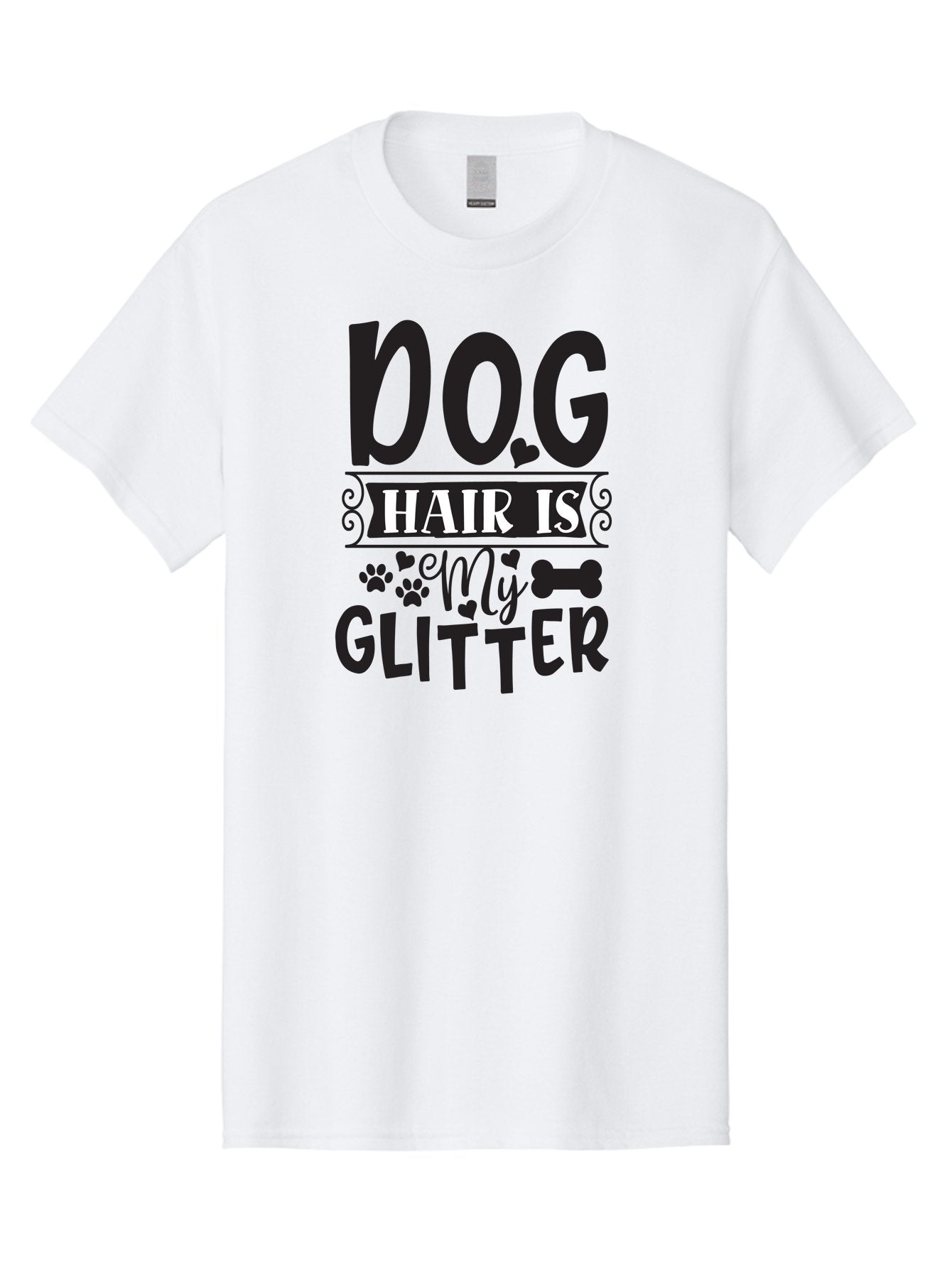 Dog-Hair-Is-My-Glitter Men'S Graphic Tee, 100% Cotton, Comfortable Casual Summer Wear, Machine Washable, Dog Hair, Dog Lovers, Dog Owners, Pet Hair, Pet Owners, Dog Mom, Dog Dad, Funny Dog Quotes, Dog Humor, Dog Quotes Aad383 5