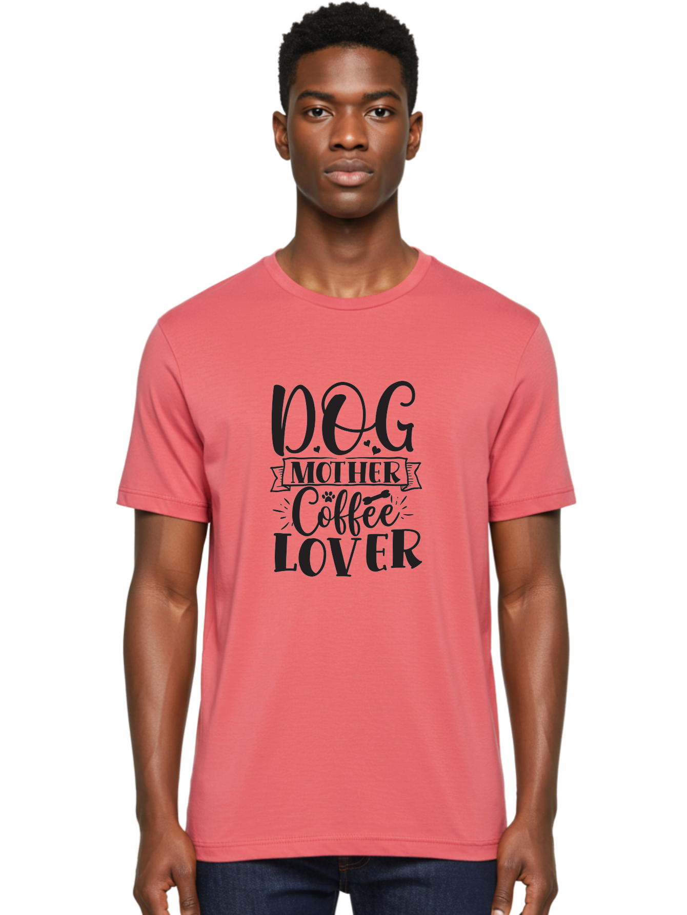 Dog-Mother-Coffee-Lover Men'S Graphic Tee, 100% Cotton, Comfortable Casual Summer Wear, Machine Washable, Dog Mom, Dog Mother, Coffee Lover, Dog Lover, Dog Mom Quote, Coffee Quote, Funny Quote, Dog Quote, Dog Mom Humor, Mom Life Aad387 14