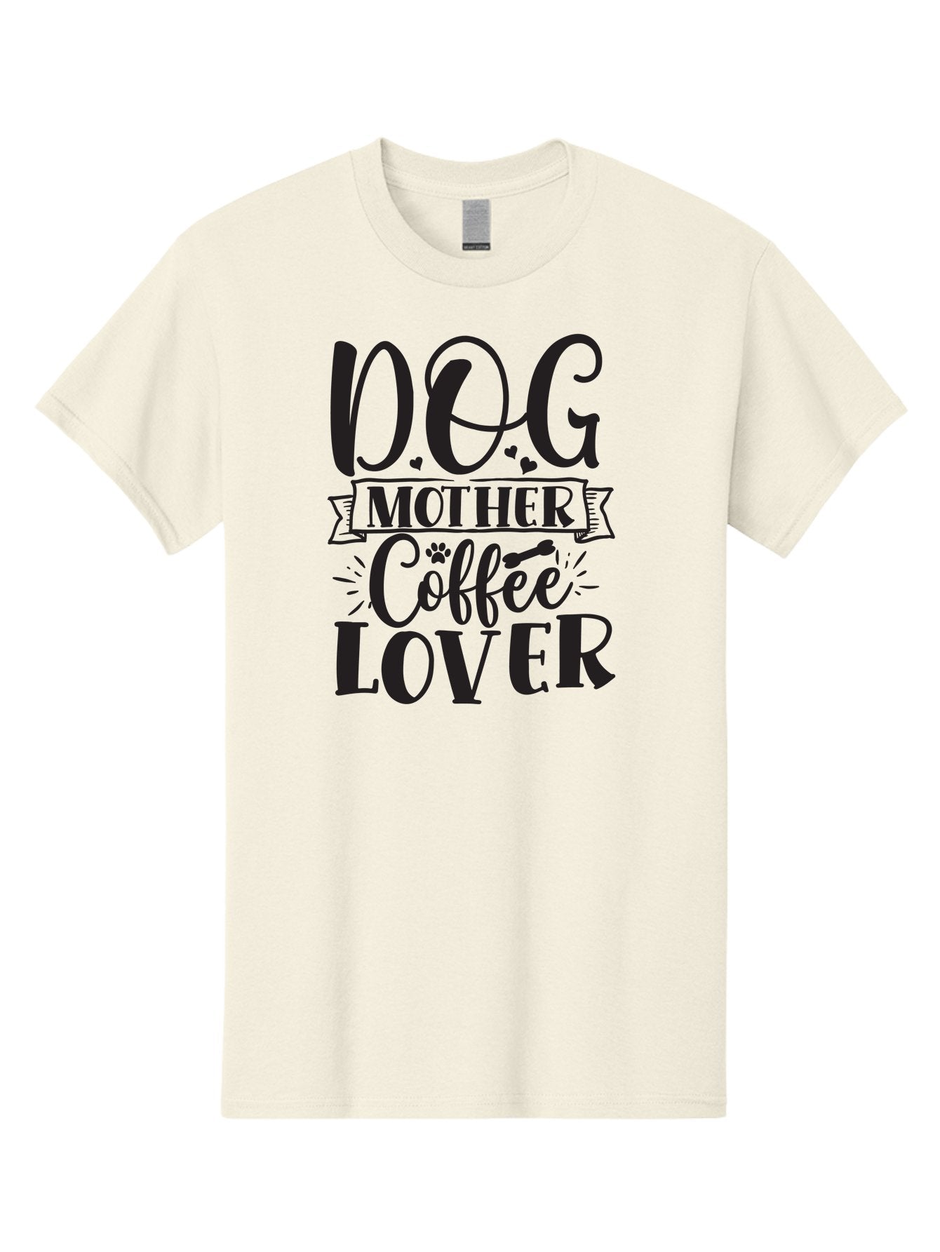 Dog-Mother-Coffee-Lover Men'S Graphic Tee, 100% Cotton, Comfortable Casual Summer Wear, Machine Washable, Dog Mom, Dog Mother, Coffee Lover, Dog Lover, Dog Mom Quote, Coffee Quote, Funny Quote, Dog Quote, Dog Mom Humor, Mom Life Aad387