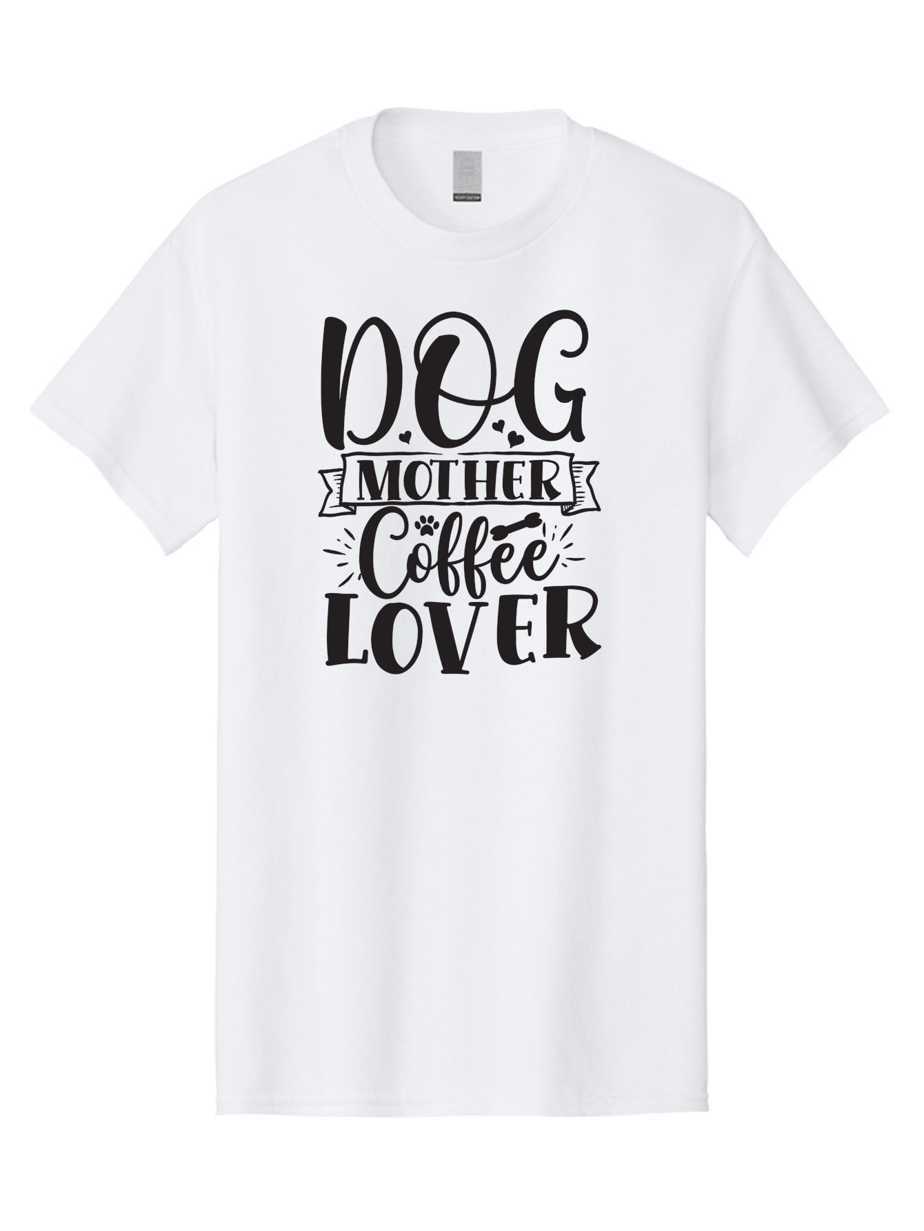 Dog-Mother-Coffee-Lover Men'S Graphic Tee, 100% Cotton, Comfortable Casual Summer Wear, Machine Washable, Dog Mom, Dog Mother, Coffee Lover, Dog Lover, Dog Mom Quote, Coffee Quote, Funny Quote, Dog Quote, Dog Mom Humor, Mom Life Aad387