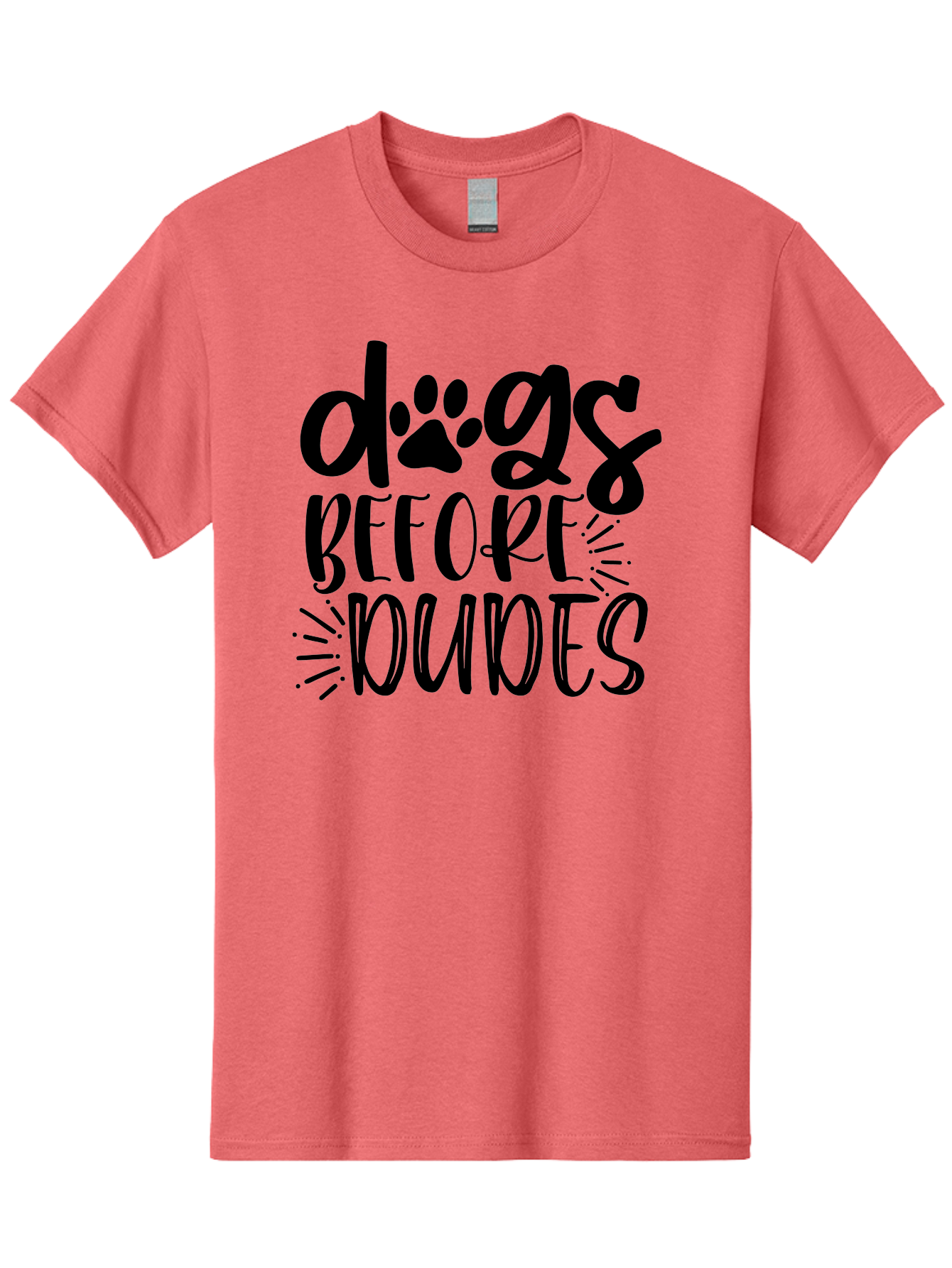 Dogs-Before-Dudes Men'S Graphic Tee, 100% Cotton, Comfortable Casual Summer Wear, Machine Washable, Funny Dog Quote, Dog Lover Gift, Dog Mom, Dog Dad, Paw Print, Humorous Text, Cute Dog Design, Dog Quotes, Funny Designs Aad388 25