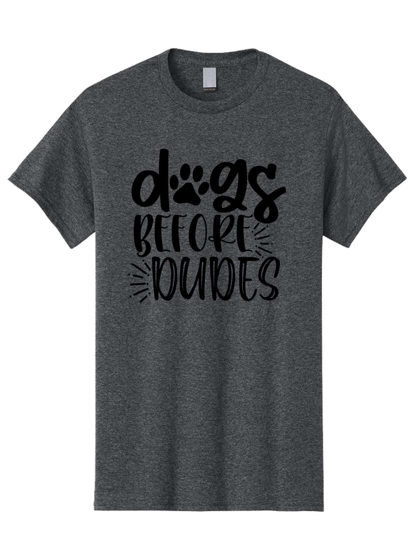Dogs-Before-Dudes Men'S Graphic Tee, 100% Cotton, Comfortable Casual Summer Wear, Machine Washable, Funny Dog Quote, Dog Lover Gift, Dog Mom, Dog Dad, Paw Print, Humorous Text, Cute Dog Design, Dog Quotes, Funny Designs Aad388 5