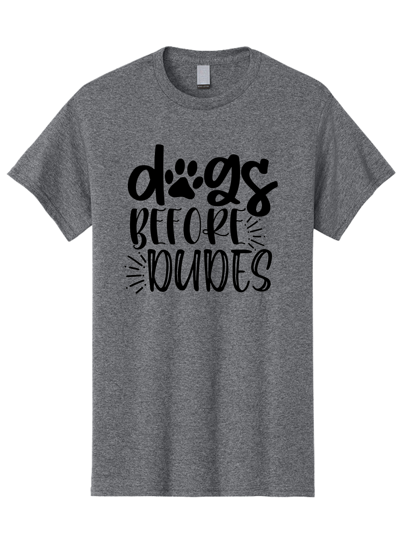 Dogs-Before-Dudes Men'S Graphic Tee, 100% Cotton, Comfortable Casual Summer Wear, Machine Washable, Funny Dog Quote, Dog Lover Gift, Dog Mom, Dog Dad, Paw Print, Humorous Text, Cute Dog Design, Dog Quotes, Funny Designs Aad388 5