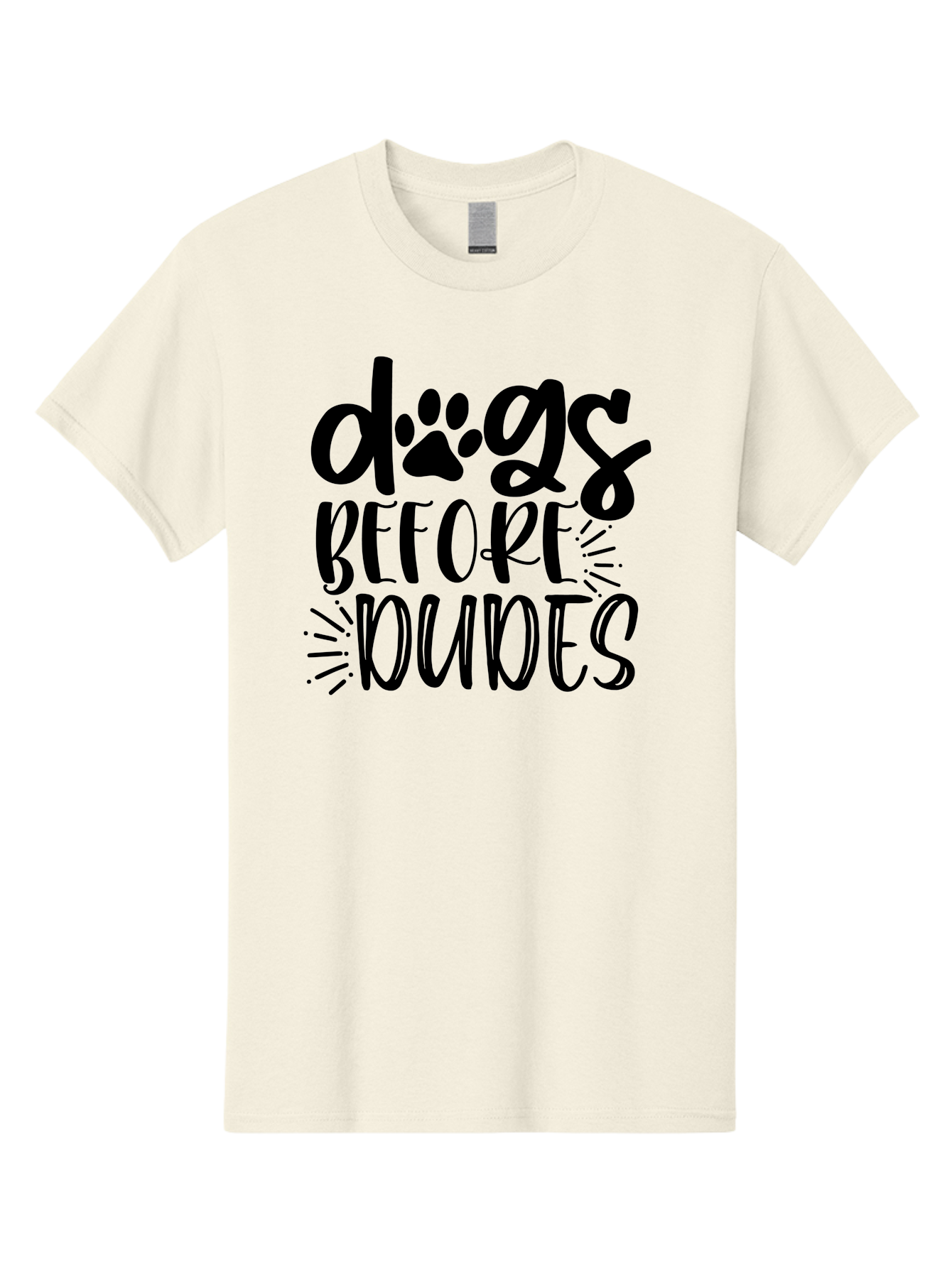 Dogs-Before-Dudes Men'S Graphic Tee, 100% Cotton, Comfortable Casual Summer Wear, Machine Washable, Funny Dog Quote, Dog Lover Gift, Dog Mom, Dog Dad, Paw Print, Humorous Text, Cute Dog Design, Dog Quotes, Funny Designs Aad388