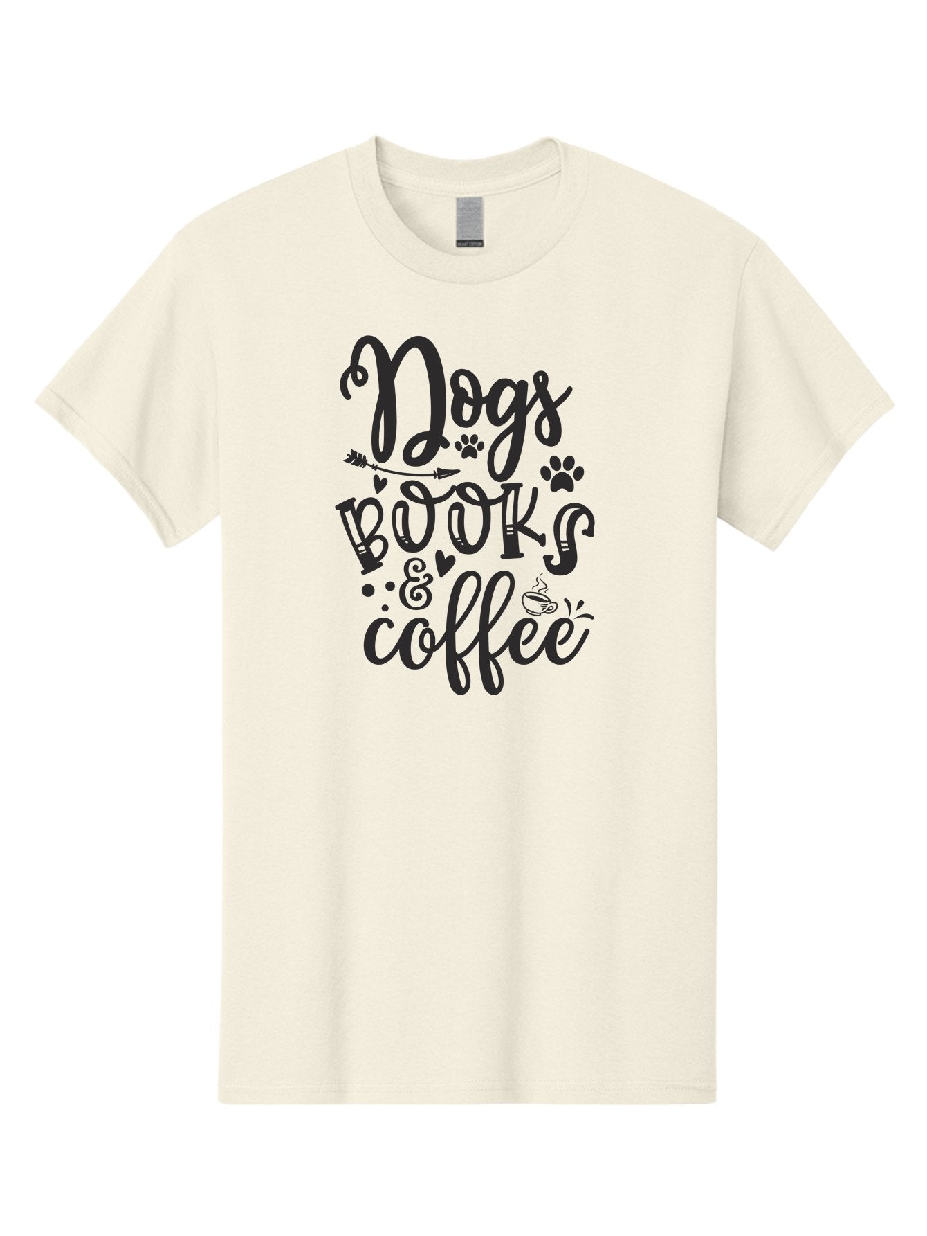 Dogs-Books-Coffee Men'S Graphic Tee, 100% Cotton, Comfortable Casual Summer Wear, Machine Washable, Book Lovers, Dog Owners, Coffee Enthusiasts, Casual Lifestyle, Relaxed Atmosphere, Reading Culture, Dog Friendly, Coffee Break Aad389 6