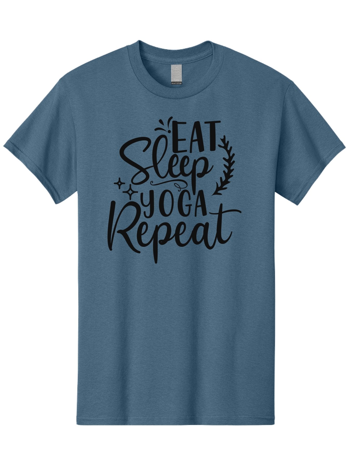 Eat-Sleep-Yoga-Repeat Men'S Graphic Tee, 100% Cotton, Comfortable Casual Summer Wear, Machine Washable, Yoga, Eat Sleep Yoga Repeat, Yoga Repetition, Yoga Practice, Mindfulness, Wellness, Healthy Living, Fitness Aad392 3