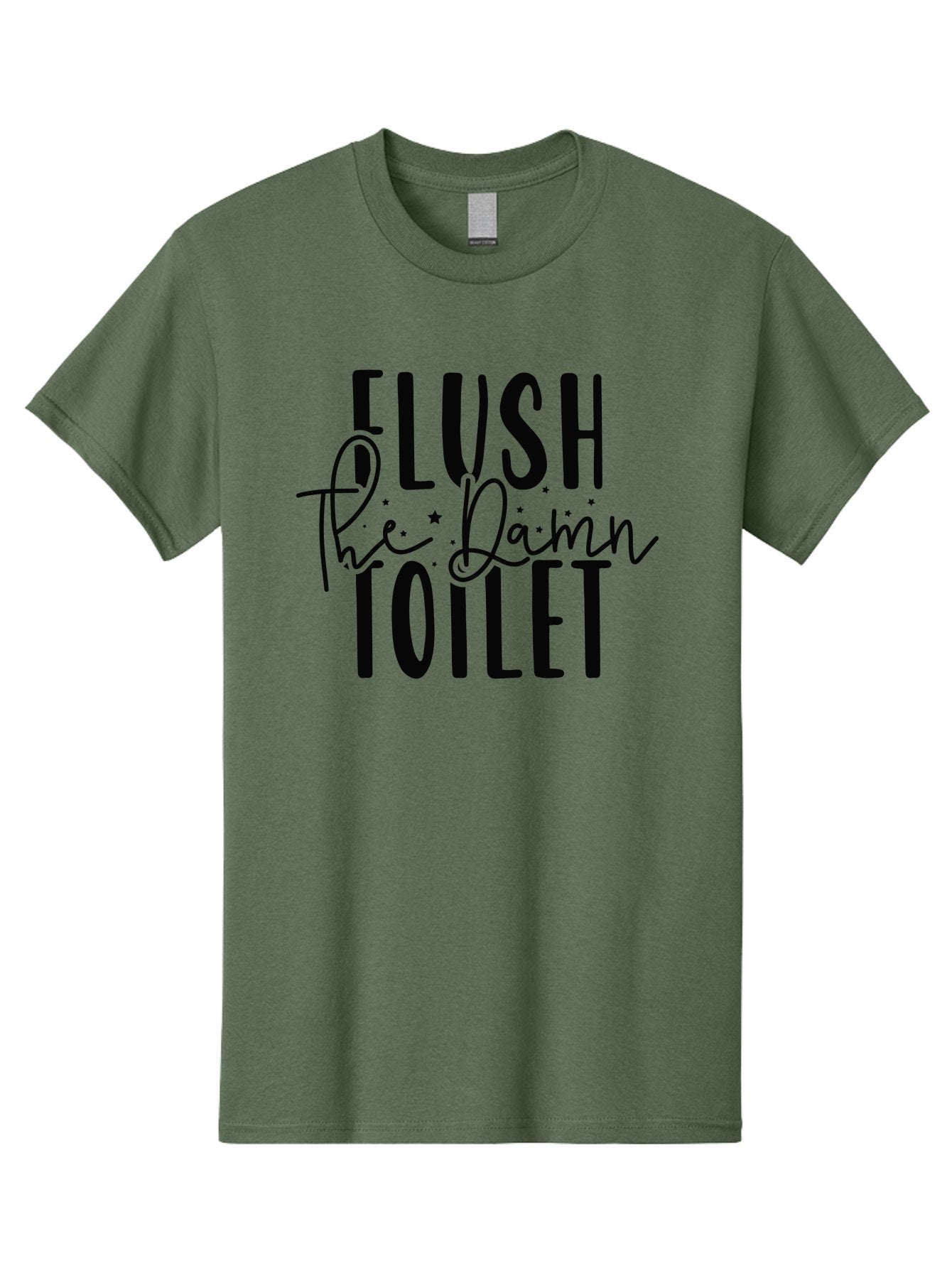 Flush-The-Damn-Toilet Men'S Graphic Tee, 100% Cotton, Comfortable Casual Summer Wear, Machine Washable, Funny Bathroom Quote, Humorous Sign, Toilet Humor, Sassy Bathroom Decor, Playful Bathroom Sign, Quirky Home Decor Aad395 12