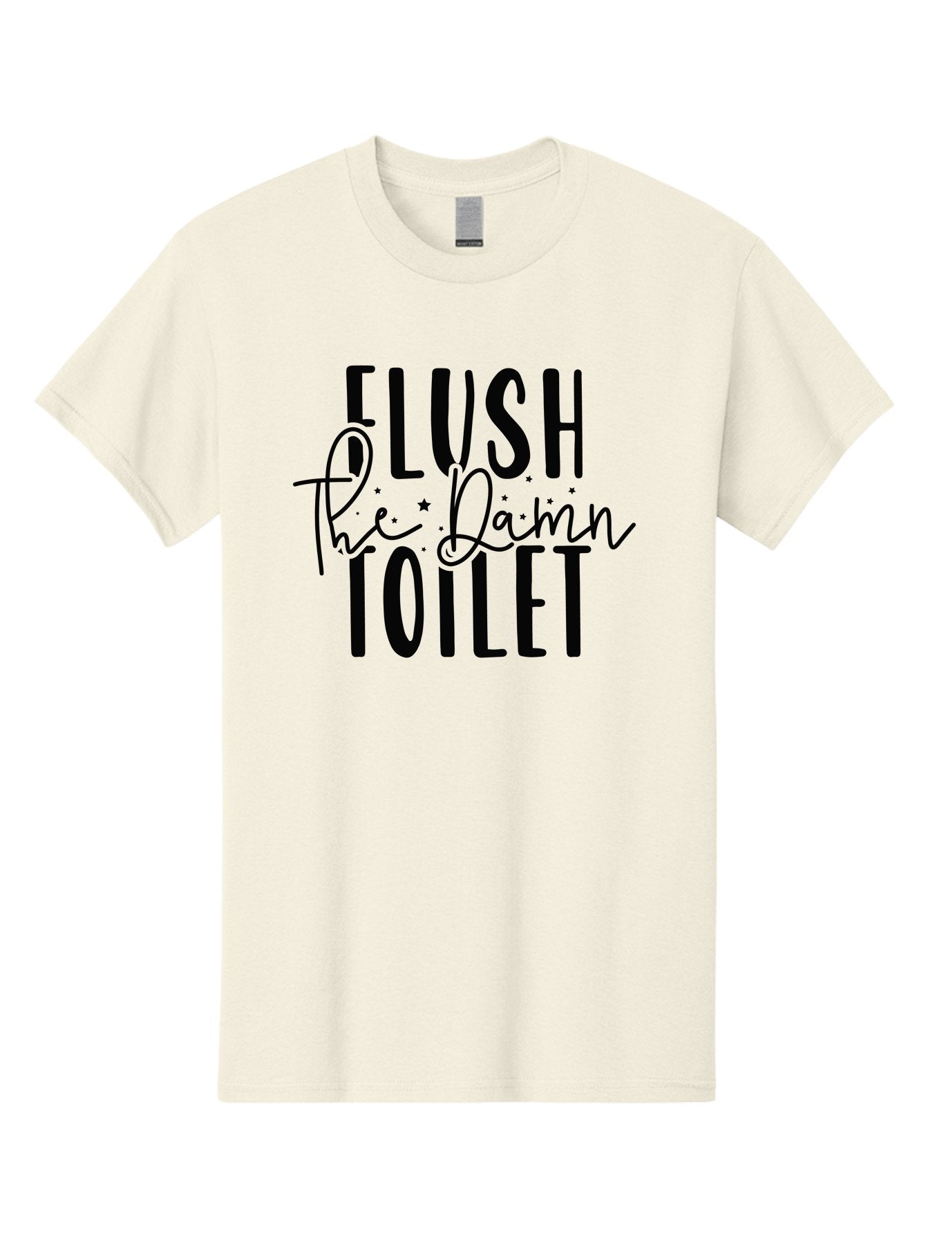 Flush-The-Damn-Toilet Men'S Graphic Tee, 100% Cotton, Comfortable Casual Summer Wear, Machine Washable, Funny Bathroom Quote, Humorous Sign, Toilet Humor, Sassy Bathroom Decor, Playful Bathroom Sign, Quirky Home Decor Aad395 14