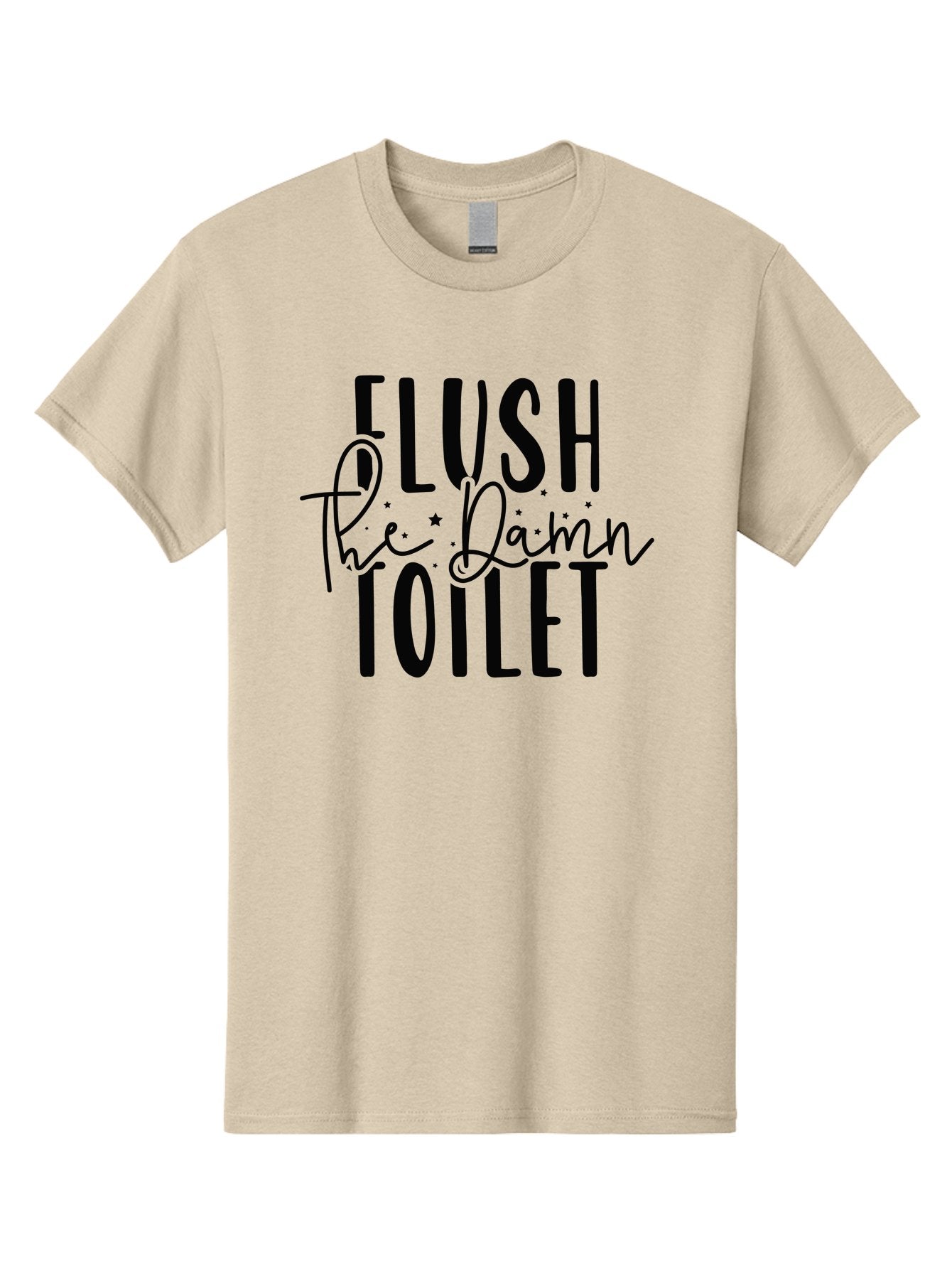 Flush-The-Damn-Toilet Men'S Graphic Tee, 100% Cotton, Comfortable Casual Summer Wear, Machine Washable, Funny Bathroom Quote, Humorous Sign, Toilet Humor, Sassy Bathroom Decor, Playful Bathroom Sign, Quirky Home Decor Aad395 8