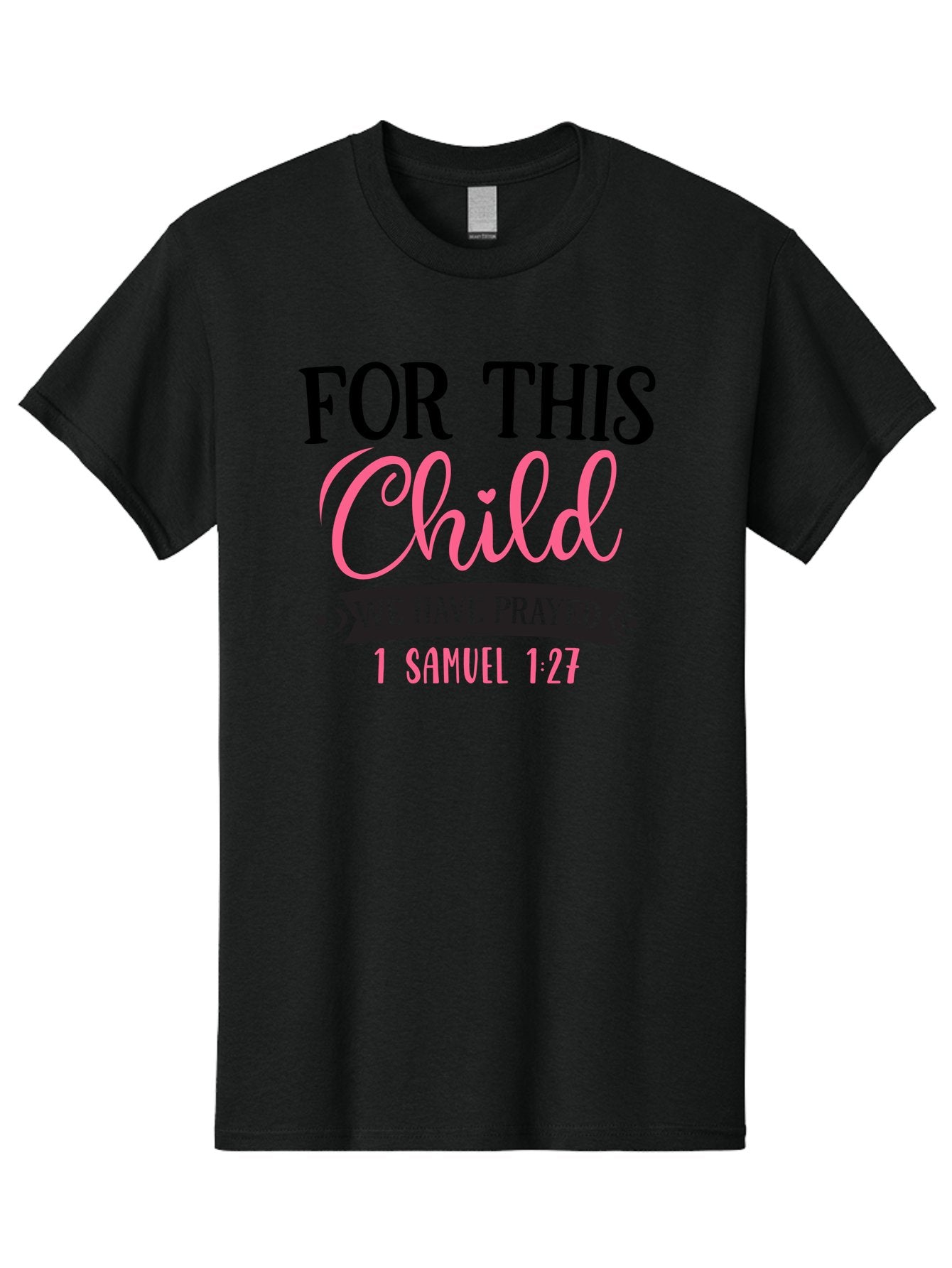 For-This-Child-We-Have-Prayed Men'S Graphic Tee, 100% Cotton, Comfortable Casual Summer Wear, Machine Washable, Inspirational Quote, Bible Verse, 1 Samuel 1:27, Child'S Blessing, Prayer For Kids, Faith-Based Message, Scripture For Parents, Aad397 14