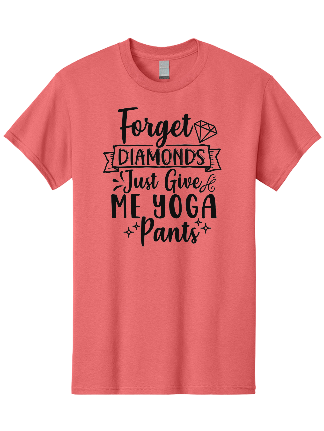 Forget-Diamonds-Just-Give-Me-Yoga-Pants Men'S Graphic Tee, 100% Cotton, Comfortable Casual Summer Wear, Machine Washable, Funny Yoga Quotes, Yoga Pants Obsession, Fitness Humor, Workout Fashion, Diamond Alternatives, Yoga Love, Aad398