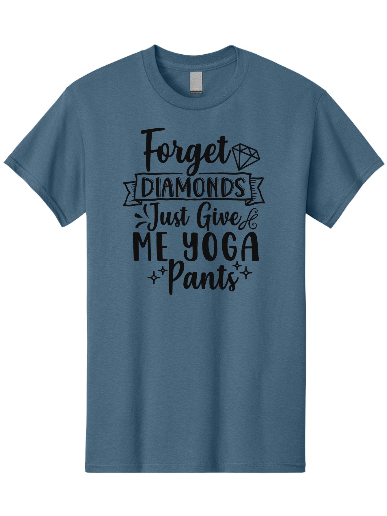Forget-Diamonds-Just-Give-Me-Yoga-Pants Men'S Graphic Tee, 100% Cotton, Comfortable Casual Summer Wear, Machine Washable, Funny Yoga Quotes, Yoga Pants Obsession, Fitness Humor, Workout Fashion, Diamond Alternatives, Yoga Love, Aad398