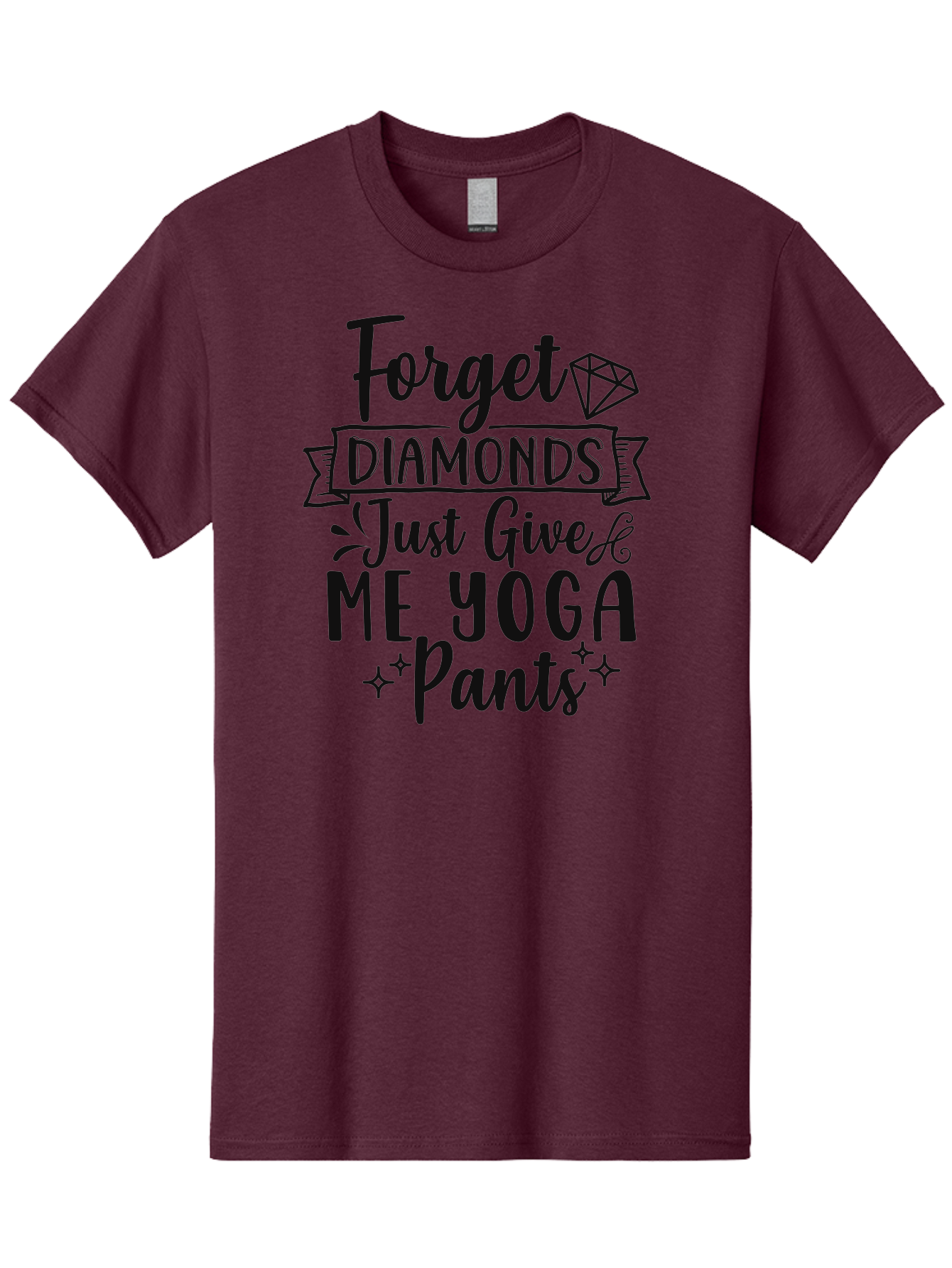 Forget-Diamonds-Just-Give-Me-Yoga-Pants Men'S Graphic Tee, 100% Cotton, Comfortable Casual Summer Wear, Machine Washable, Funny Yoga Quotes, Yoga Pants Obsession, Fitness Humor, Workout Fashion, Diamond Alternatives, Yoga Love, Aad398 23