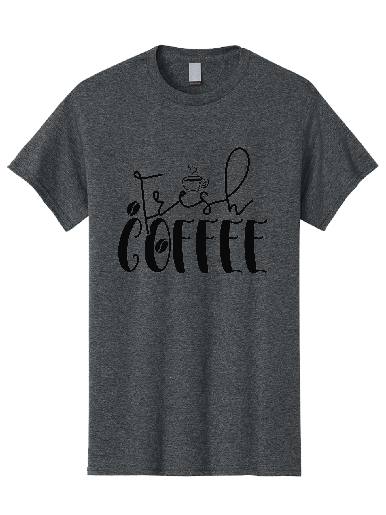 Fresh-Coffee Men'S Graphic Tee, 100% Cotton, Comfortable Casual Summer Wear, Machine Washable, Fresh Coffee, Coffee Beans, Steaming Hot Coffee, Morning Coffee, Coffee Lover, Coffee Shop Sign, Coffee Advertisement, Gourmet Coffee, Aad399 3