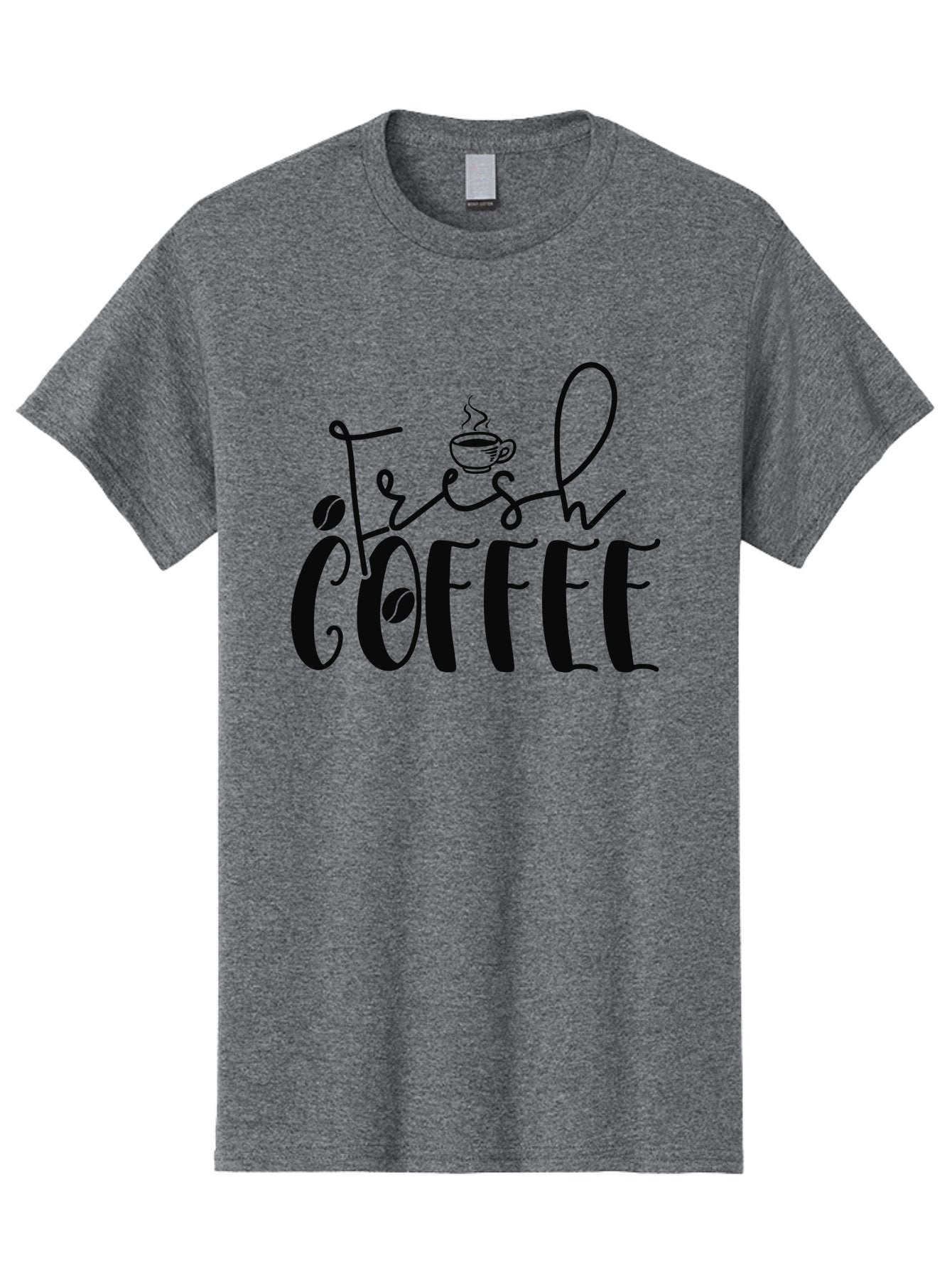 Fresh-Coffee Men'S Graphic Tee, 100% Cotton, Comfortable Casual Summer Wear, Machine Washable, Fresh Coffee, Coffee Beans, Steaming Hot Coffee, Morning Coffee, Coffee Lover, Coffee Shop Sign, Coffee Advertisement, Gourmet Coffee, Aad399 5