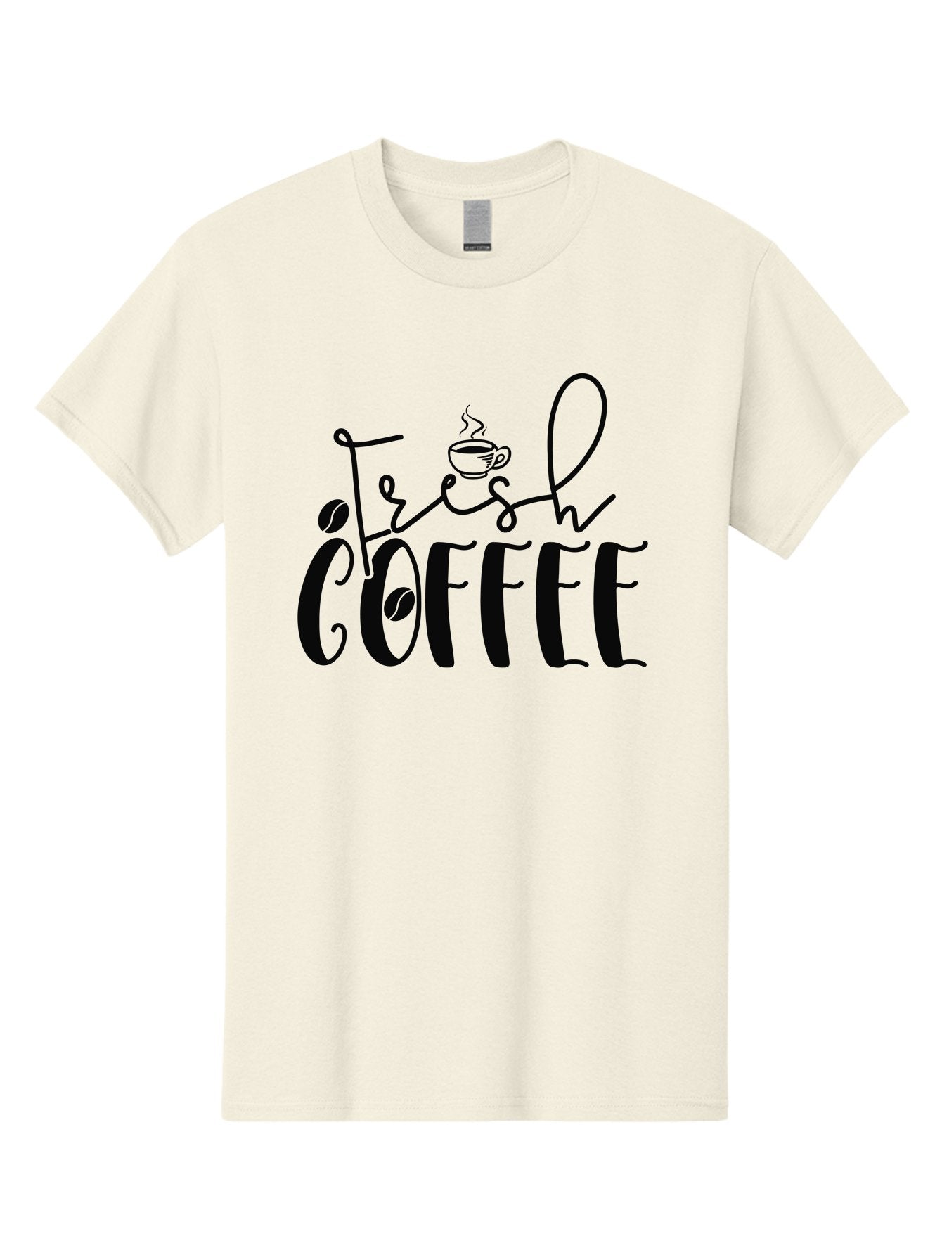 Fresh-Coffee Men'S Graphic Tee, 100% Cotton, Comfortable Casual Summer Wear, Machine Washable, Fresh Coffee, Coffee Beans, Steaming Hot Coffee, Morning Coffee, Coffee Lover, Coffee Shop Sign, Coffee Advertisement, Gourmet Coffee, Aad399 7
