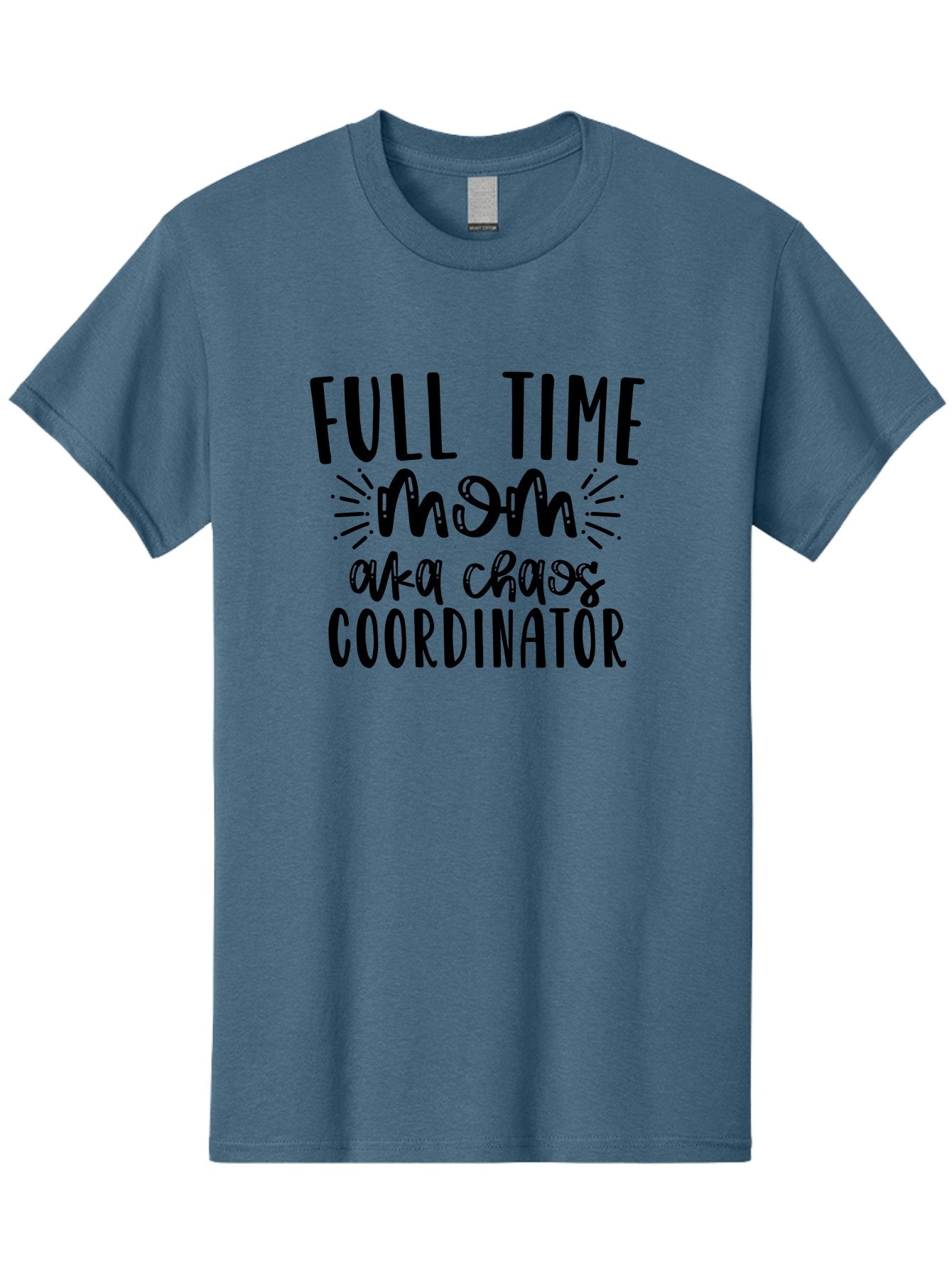 Full-Time-Mom-Aka-Chaos-Coordinator Men'S Graphic Tee, 100% Cotton, Comfortable Casual Summer Wear, Machine Washable, Funny Mom Quote, Motherhood Humor, Parenting Joke, Full-Time Mom, Chaos Coordinator, Mom Life, Parenting Memes, Funny Sayings Aad401 9