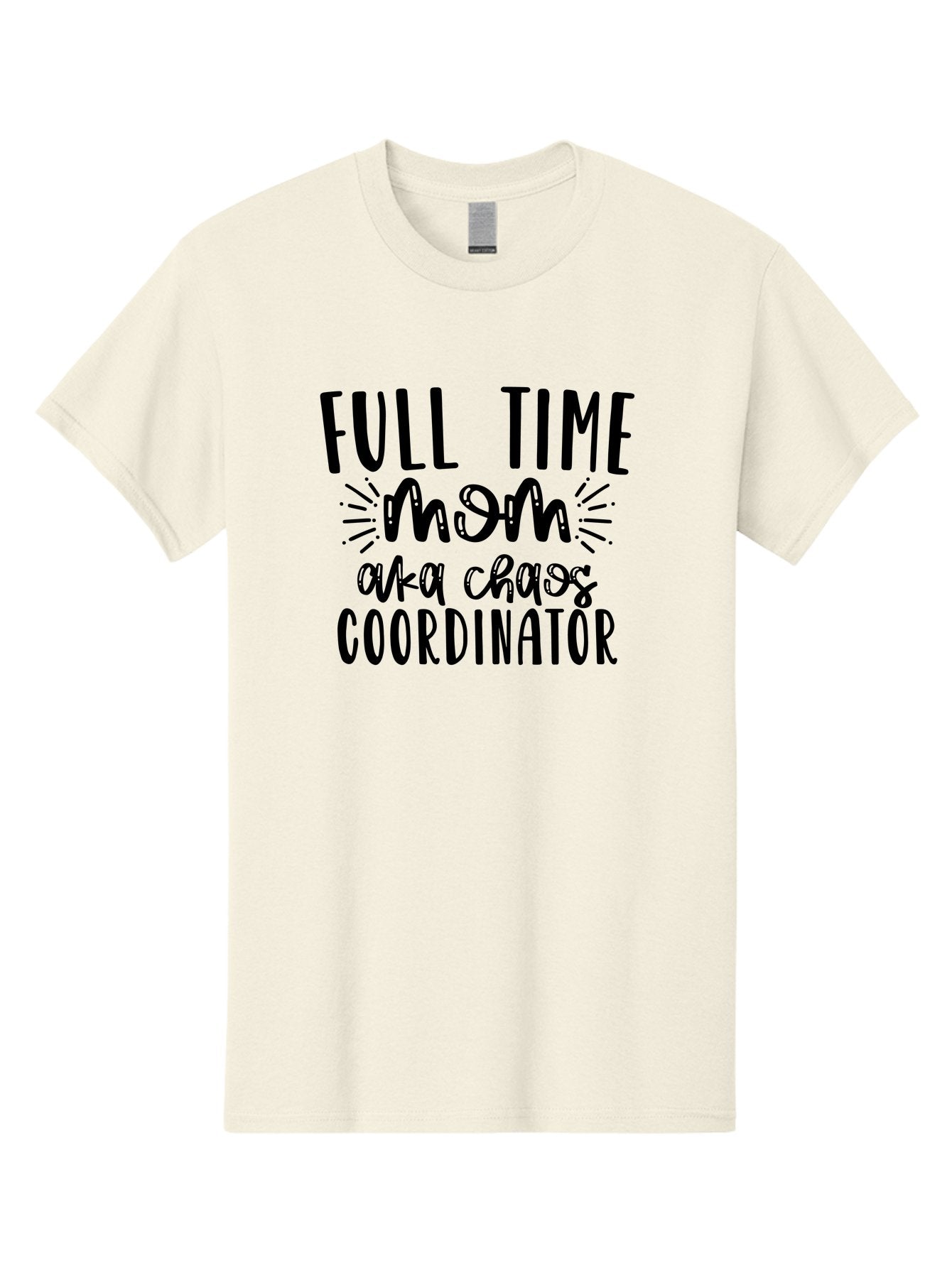 Full-Time-Mom-Aka-Chaos-Coordinator Men'S Graphic Tee, 100% Cotton, Comfortable Casual Summer Wear, Machine Washable, Funny Mom Quote, Motherhood Humor, Parenting Joke, Full-Time Mom, Chaos Coordinator, Mom Life, Parenting Memes, Funny Sayings Aad401 7