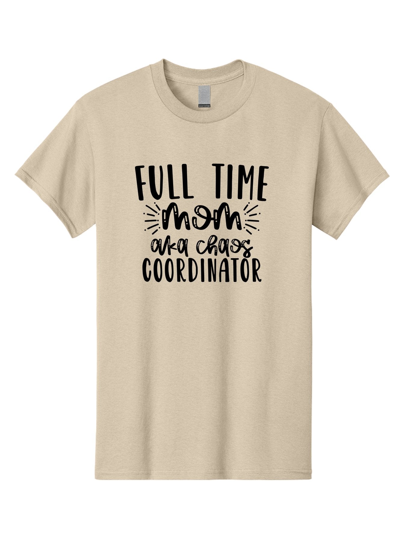 Full-Time-Mom-Aka-Chaos-Coordinator Men'S Graphic Tee, 100% Cotton, Comfortable Casual Summer Wear, Machine Washable, Funny Mom Quote, Motherhood Humor, Parenting Joke, Full-Time Mom, Chaos Coordinator, Mom Life, Parenting Memes, Funny Sayings Aad401 4