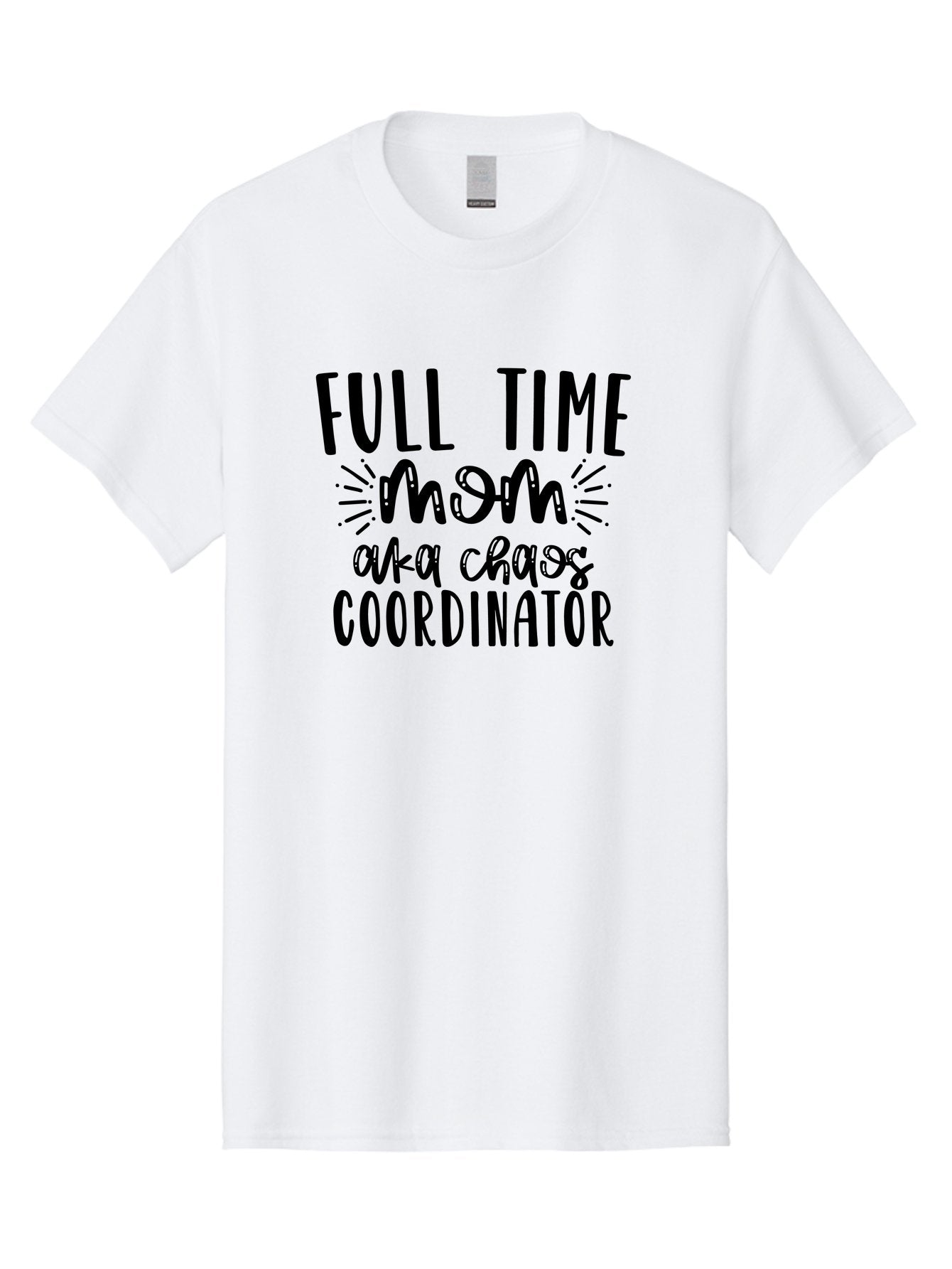Full-Time-Mom-Aka-Chaos-Coordinator Men'S Graphic Tee, 100% Cotton, Comfortable Casual Summer Wear, Machine Washable, Funny Mom Quote, Motherhood Humor, Parenting Joke, Full-Time Mom, Chaos Coordinator, Mom Life, Parenting Memes, Funny Sayings Aad401 6