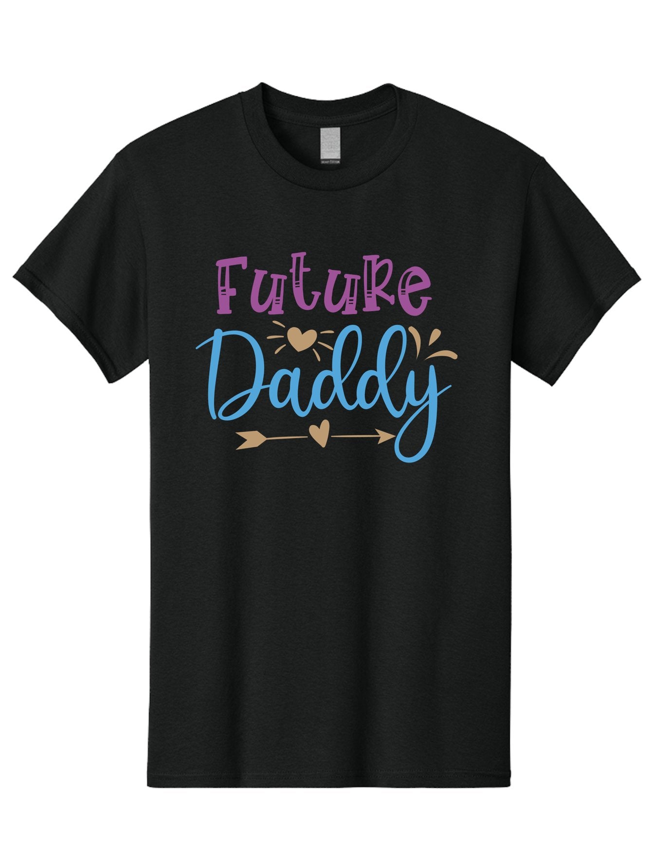 Future-Daddy Men'S Graphic Tee, 100% Cotton, Comfortable Casual Summer Wear, Machine Washable, Future Daddy, Daddy To Be, Baby On Board, Expecting Father, New Dad, Fatherhood, Baby Announcement, Heartwarming Design, Arrow And Heart Symbol, Aad402 9