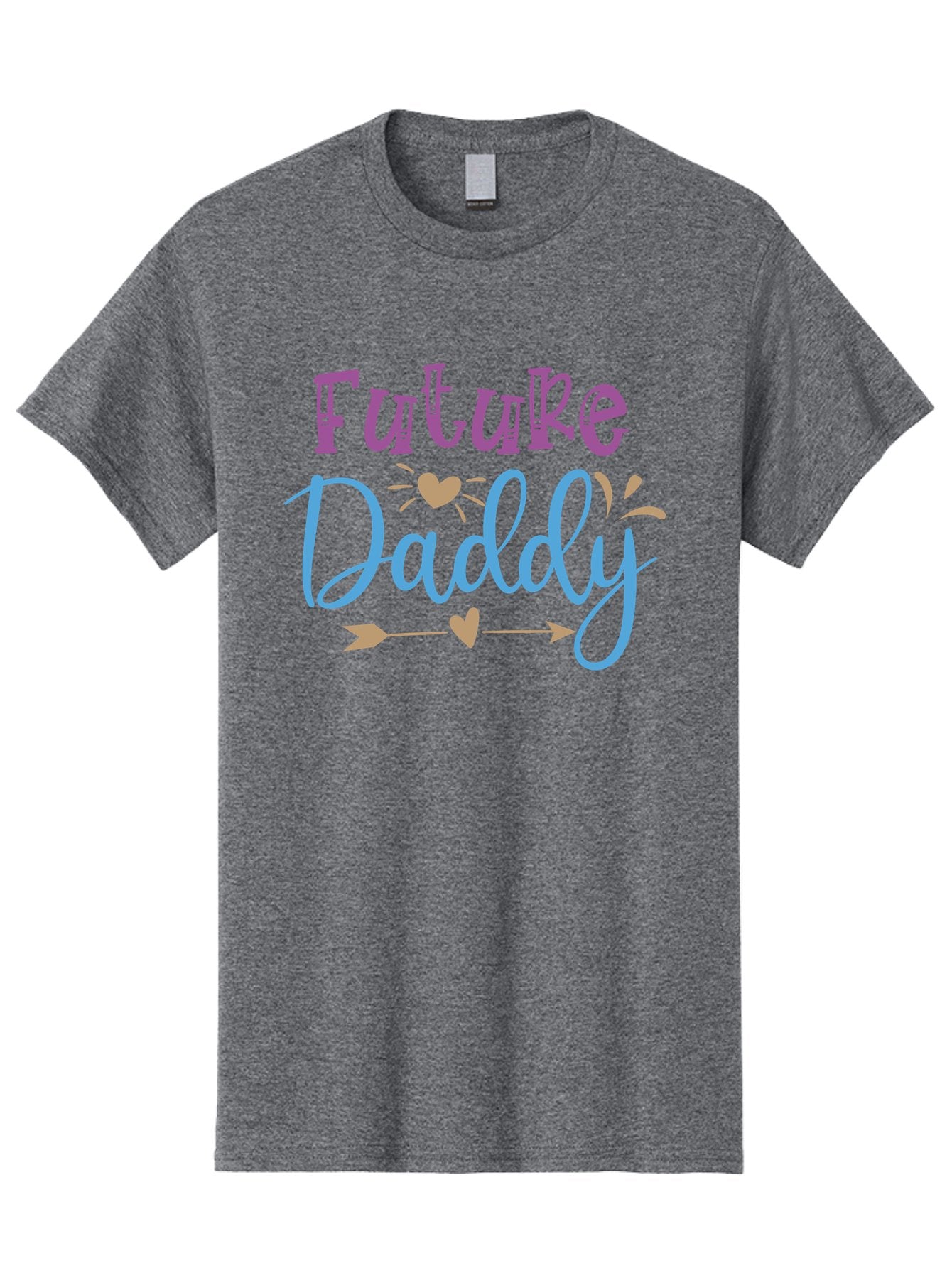 Future-Daddy Men'S Graphic Tee, 100% Cotton, Comfortable Casual Summer Wear, Machine Washable, Future Daddy, Daddy To Be, Baby On Board, Expecting Father, New Dad, Fatherhood, Baby Announcement, Heartwarming Design, Arrow And Heart Symbol, Aad402 7