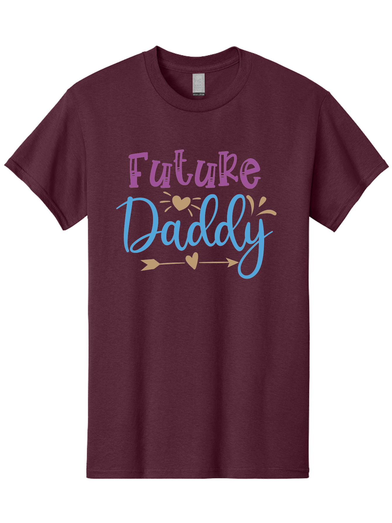 Future-Daddy Men'S Graphic Tee, 100% Cotton, Comfortable Casual Summer Wear, Machine Washable, Future Daddy, Daddy To Be, Baby On Board, Expecting Father, New Dad, Fatherhood, Baby Announcement, Heartwarming Design, Arrow And Heart Symbol, Aad402 5