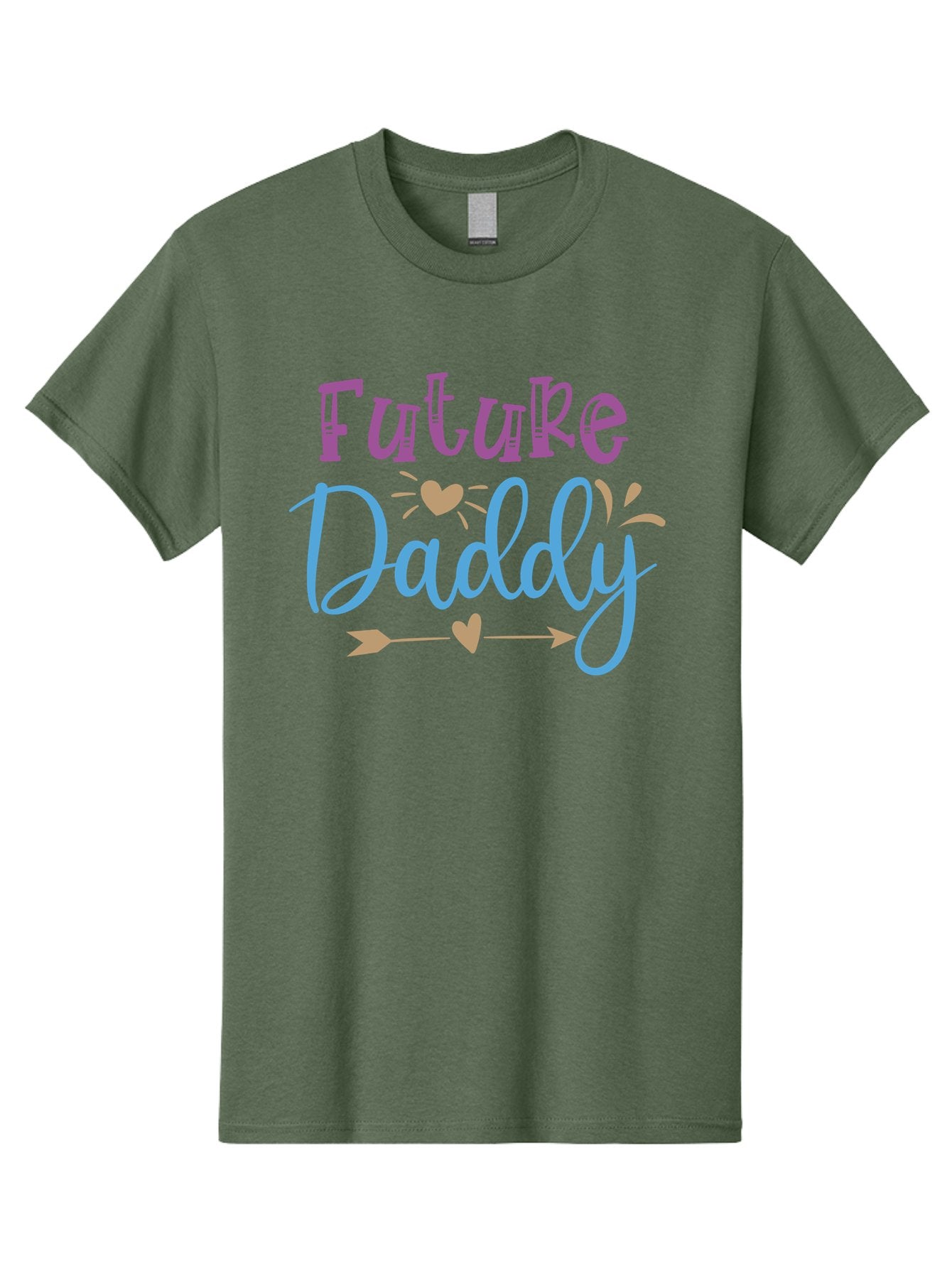 Future-Daddy Men'S Graphic Tee, 100% Cotton, Comfortable Casual Summer Wear, Machine Washable, Future Daddy, Daddy To Be, Baby On Board, Expecting Father, New Dad, Fatherhood, Baby Announcement, Heartwarming Design, Arrow And Heart Symbol, Aad402 11