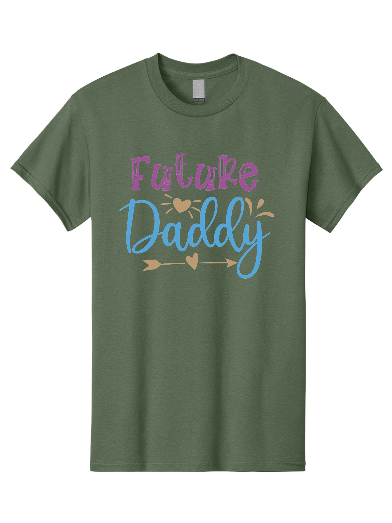 Future-Daddy Men'S Graphic Tee, 100% Cotton, Comfortable Casual Summer Wear, Machine Washable, Future Daddy, Daddy To Be, Baby On Board, Expecting Father, New Dad, Fatherhood, Baby Announcement, Heartwarming Design, Arrow And Heart Symbol, Aad402 7