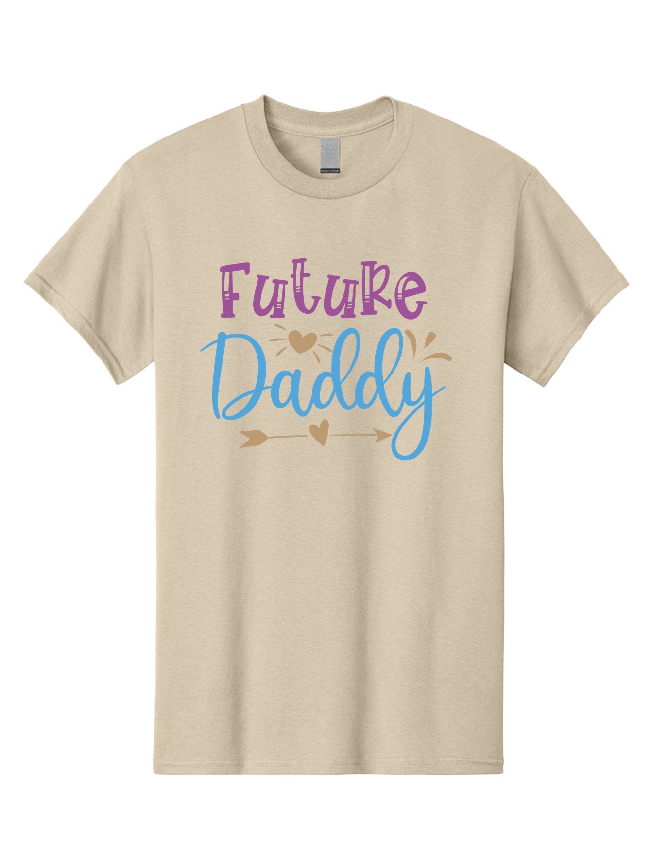 Future-Daddy Men'S Graphic Tee, 100% Cotton, Comfortable Casual Summer Wear, Machine Washable, Future Daddy, Daddy To Be, Baby On Board, Expecting Father, New Dad, Fatherhood, Baby Announcement, Heartwarming Design, Arrow And Heart Symbol, Aad402 14
