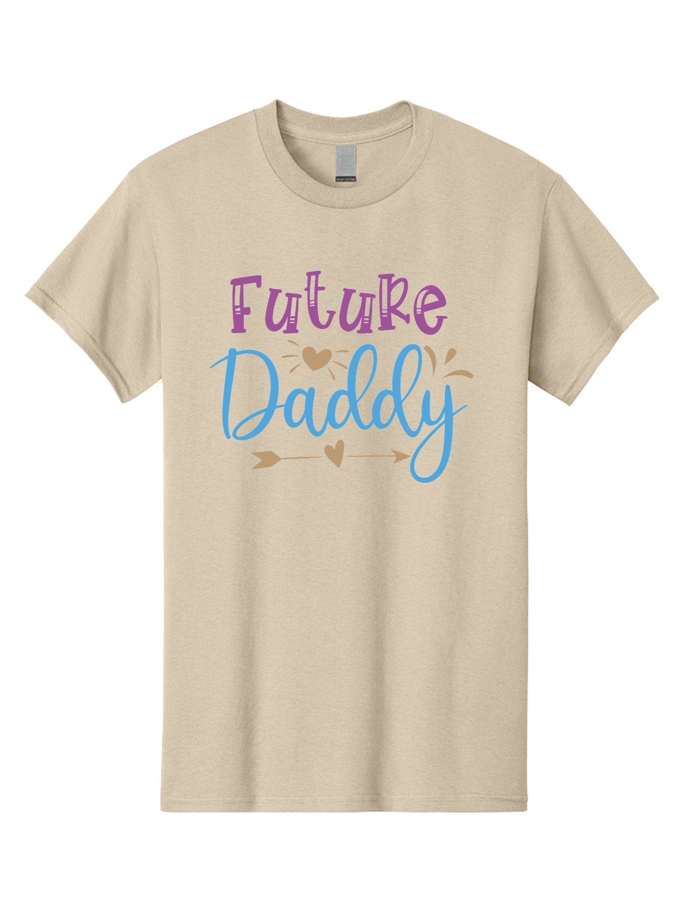 Future-Daddy Men'S Graphic Tee, 100% Cotton, Comfortable Casual Summer Wear, Machine Washable, Future Daddy, Daddy To Be, Baby On Board, Expecting Father, New Dad, Fatherhood, Baby Announcement, Heartwarming Design, Arrow And Heart Symbol, Aad402 3