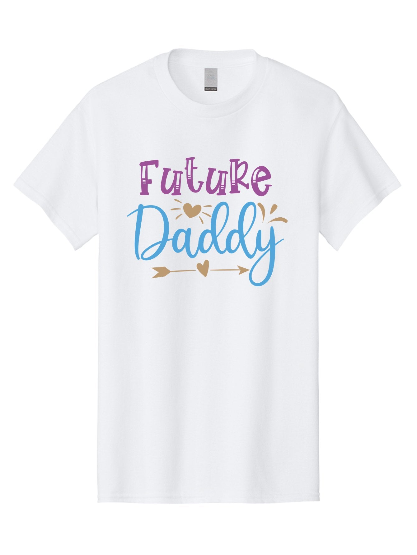 Future-Daddy Men'S Graphic Tee, 100% Cotton, Comfortable Casual Summer Wear, Machine Washable, Future Daddy, Daddy To Be, Baby On Board, Expecting Father, New Dad, Fatherhood, Baby Announcement, Heartwarming Design, Arrow And Heart Symbol, Aad402 8